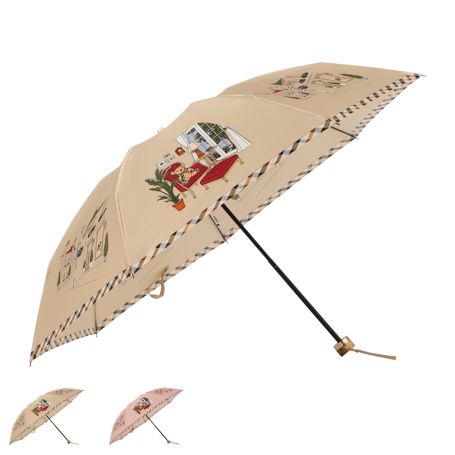 DAKS（ダックス） 折りたたみ傘 雨傘 レディース 55cm 軽量 コンパクト