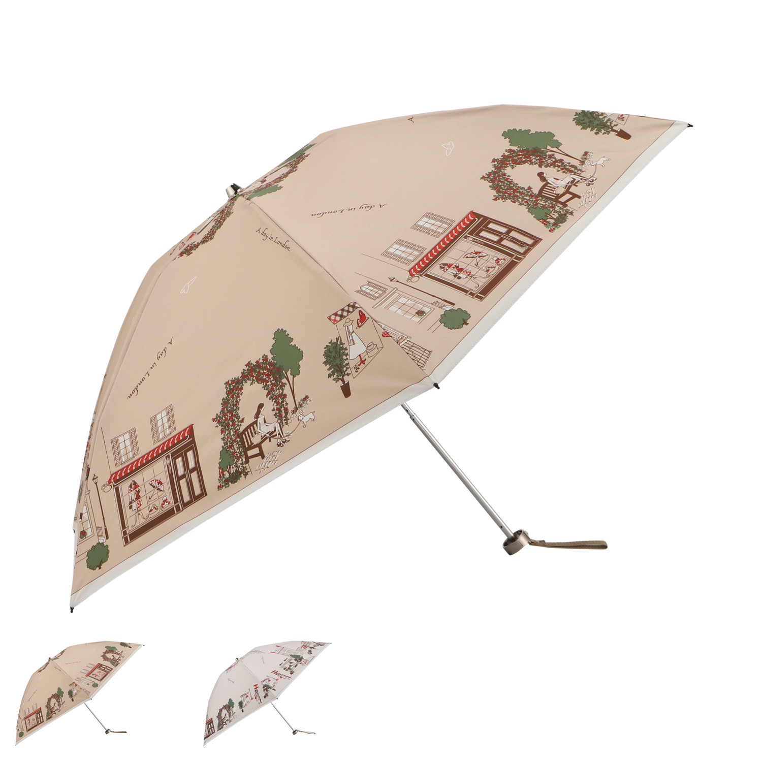 DAKS 折りたたみ傘 晴雨兼用（50cm） DAKS（ダックス） 日傘 雨傘 晴雨兼用 ミニ折りたたみ傘 3段