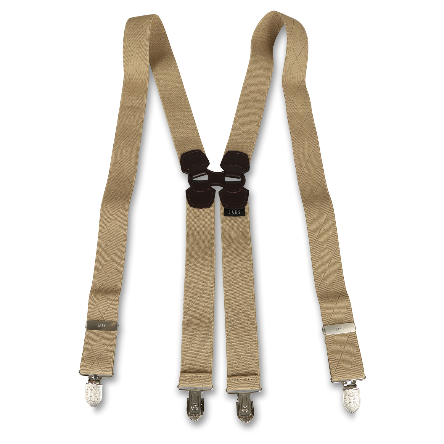 DAKS ダックス サスペンダー 吊りバンド メンズ H型 SUSPENDERS ネイビー ベージュ...