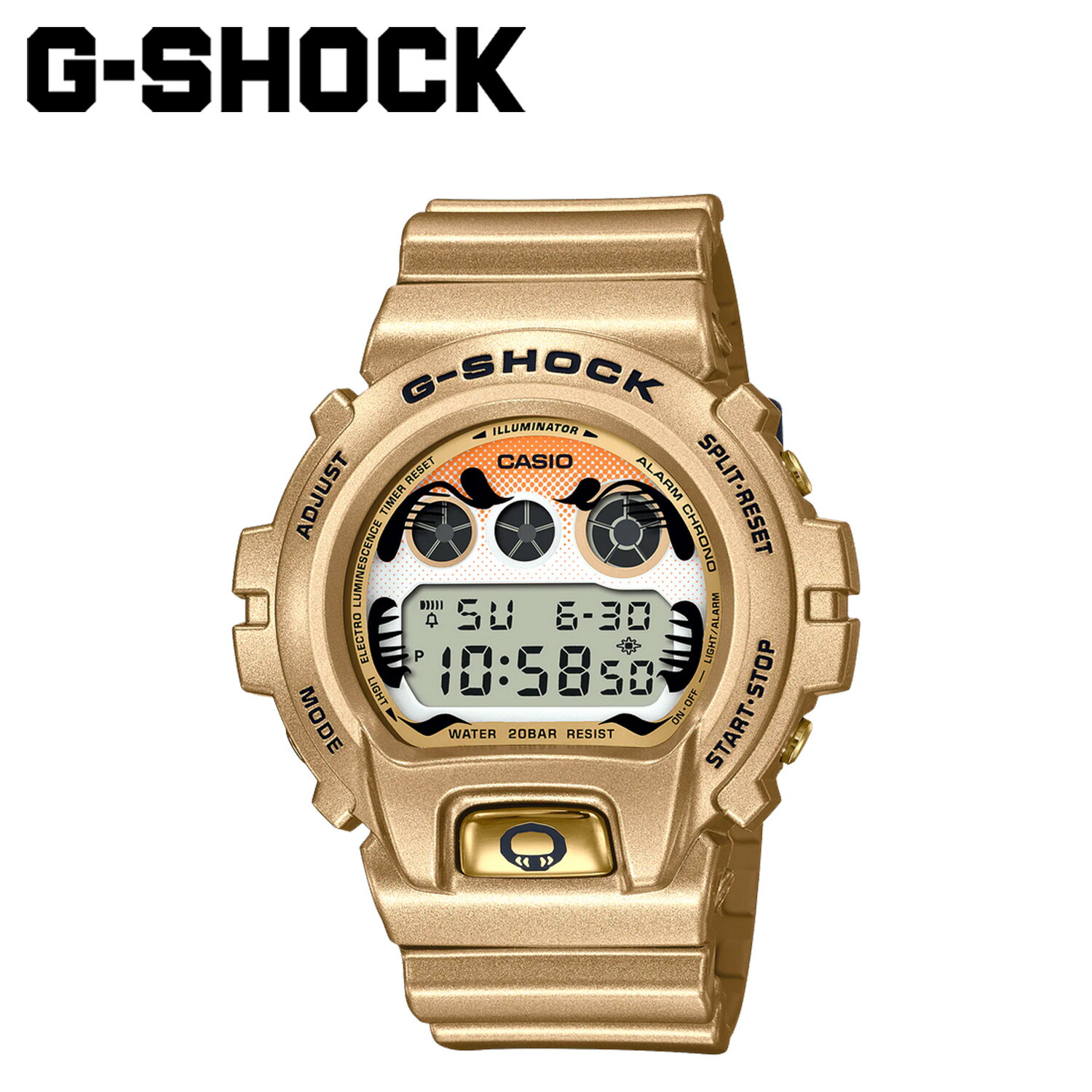 CASIO DW-6900GDA-9JR 腕時計 メンズ ゴールド シンプル-