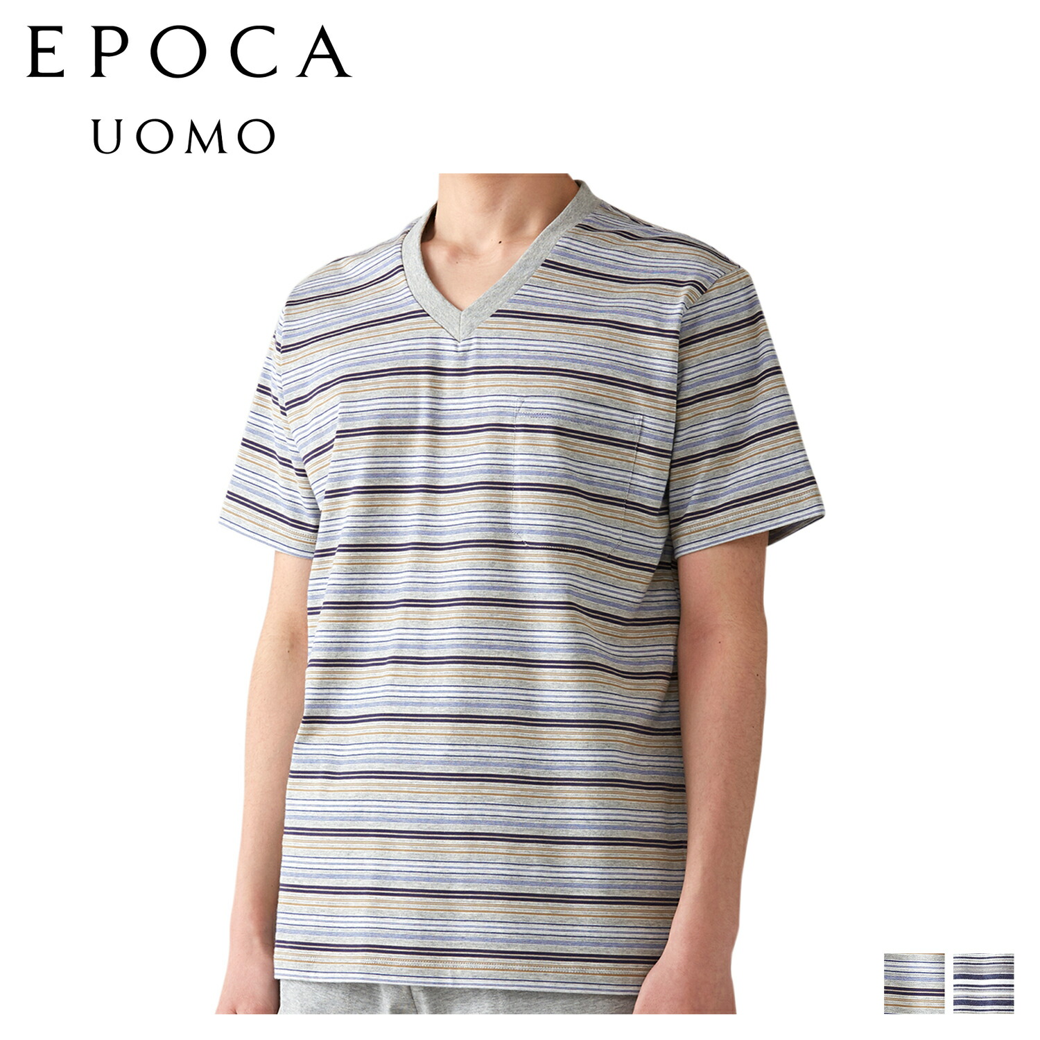 EPOCA UOMO エポカ ウォモ Tシャツ 半袖 カットソー メンズ Vネック