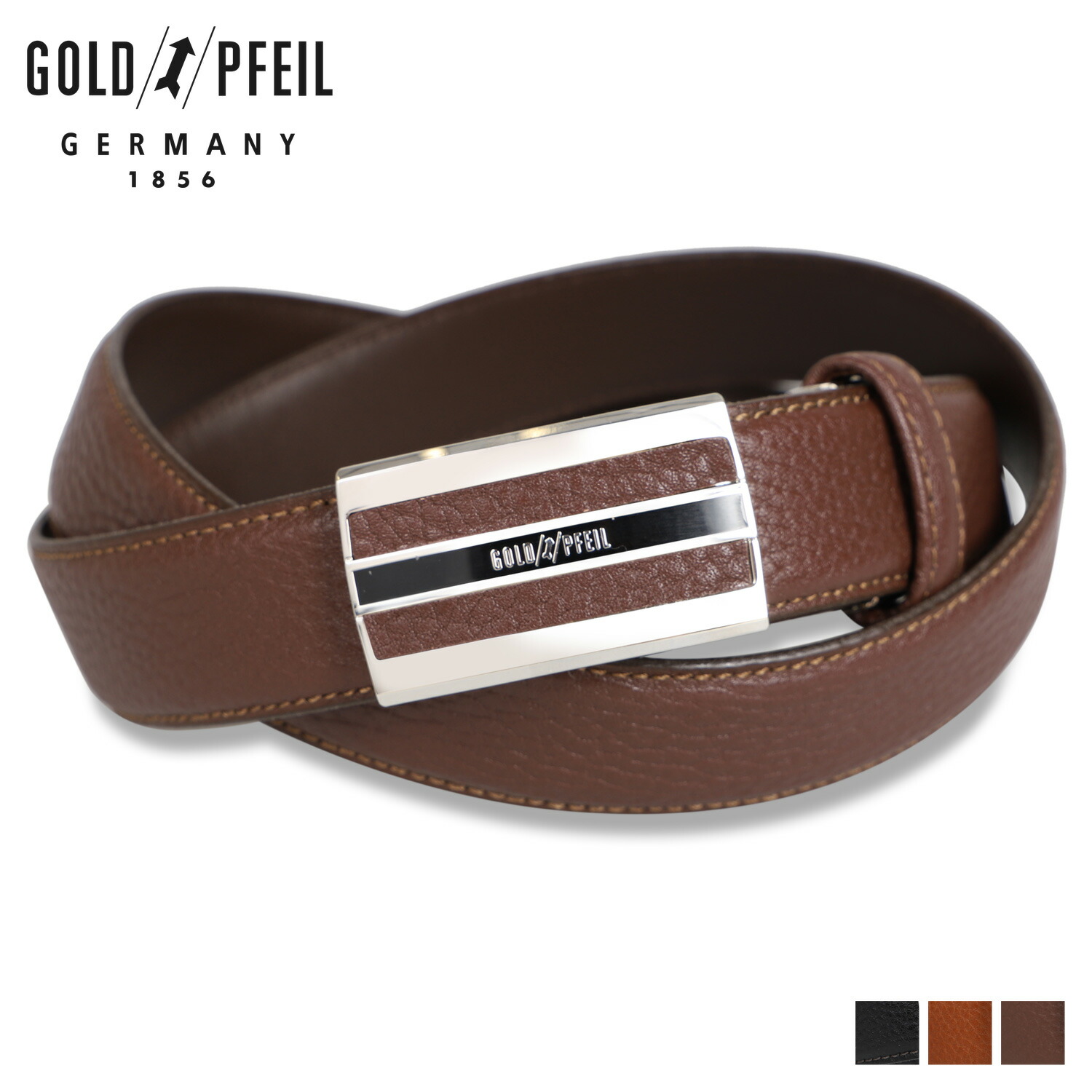 GOLD PFEIL（ゴールドファイル） ベルト メンズ 本革 LEATHER BELT