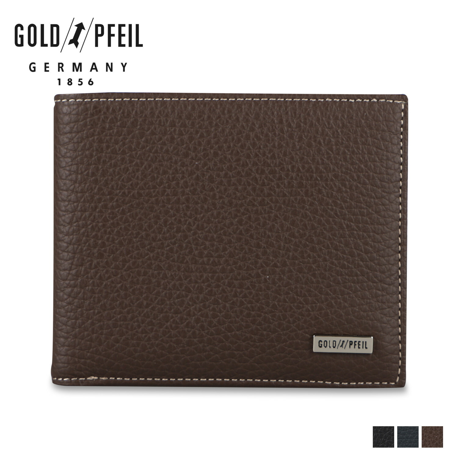 GOLD PFEIL（ゴールドファイル） 財布 カードケース 二つ折り メンズ