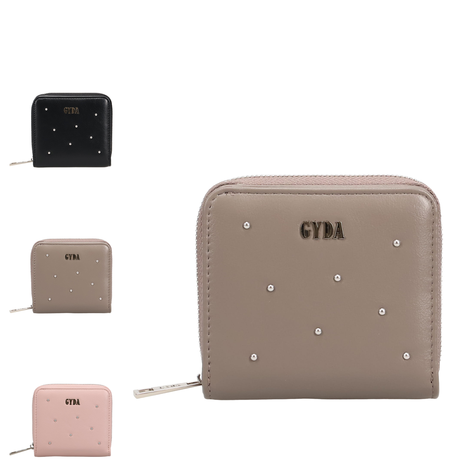ジェイダ（GYDA）/GYDA(ジェイダ)ラウンドファスナー二つ折り財布 GY−W231 スタッズ GYDA（ジェイダ） 財布 二つ折り スタッズ レディース ラウンド