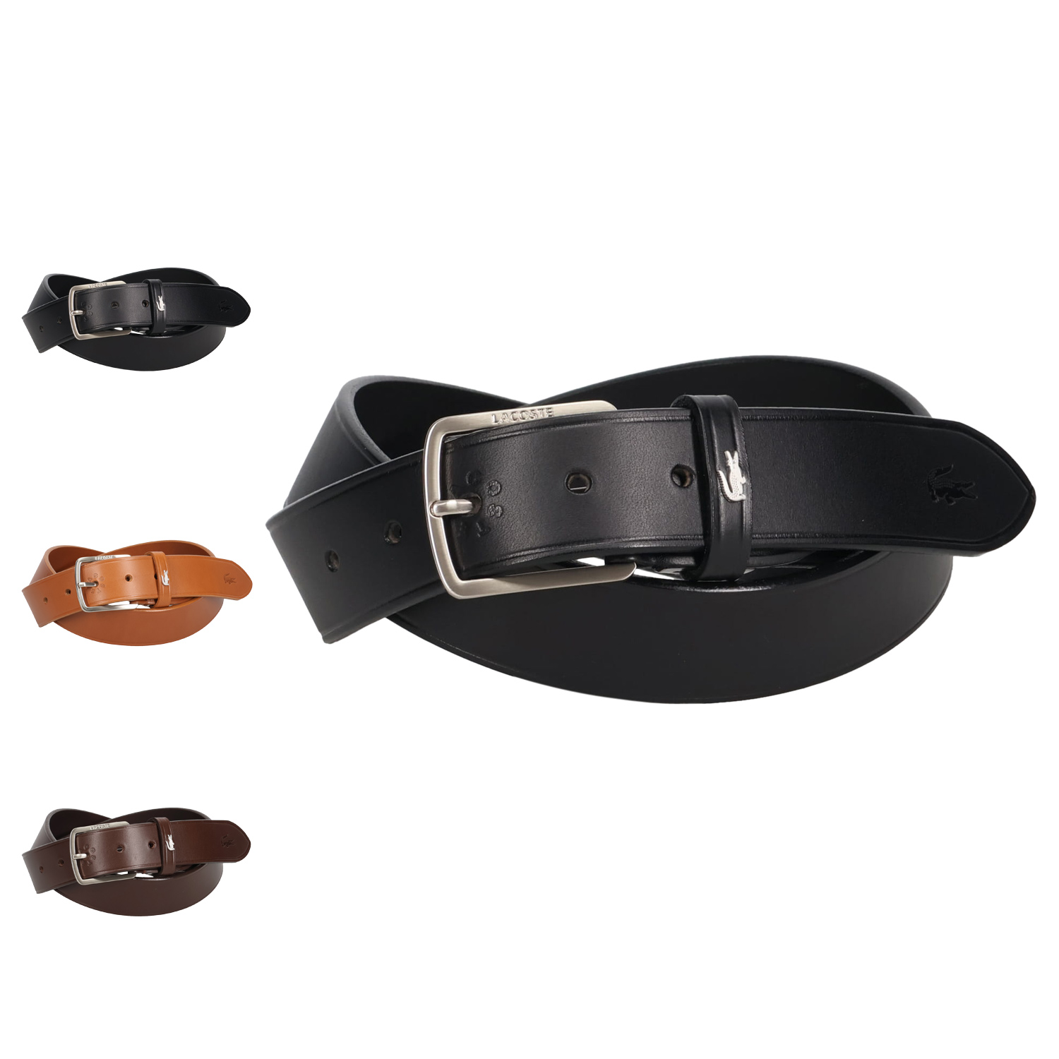 ラコステ LACOSTE ベルト メンズ 本革 牛革 日本製 BELT ブラック ブラウン 黒 LB65610 LACOSTE（ラコステ） ベルト メンズ 本革 牛革 日本製 BELT ブラック