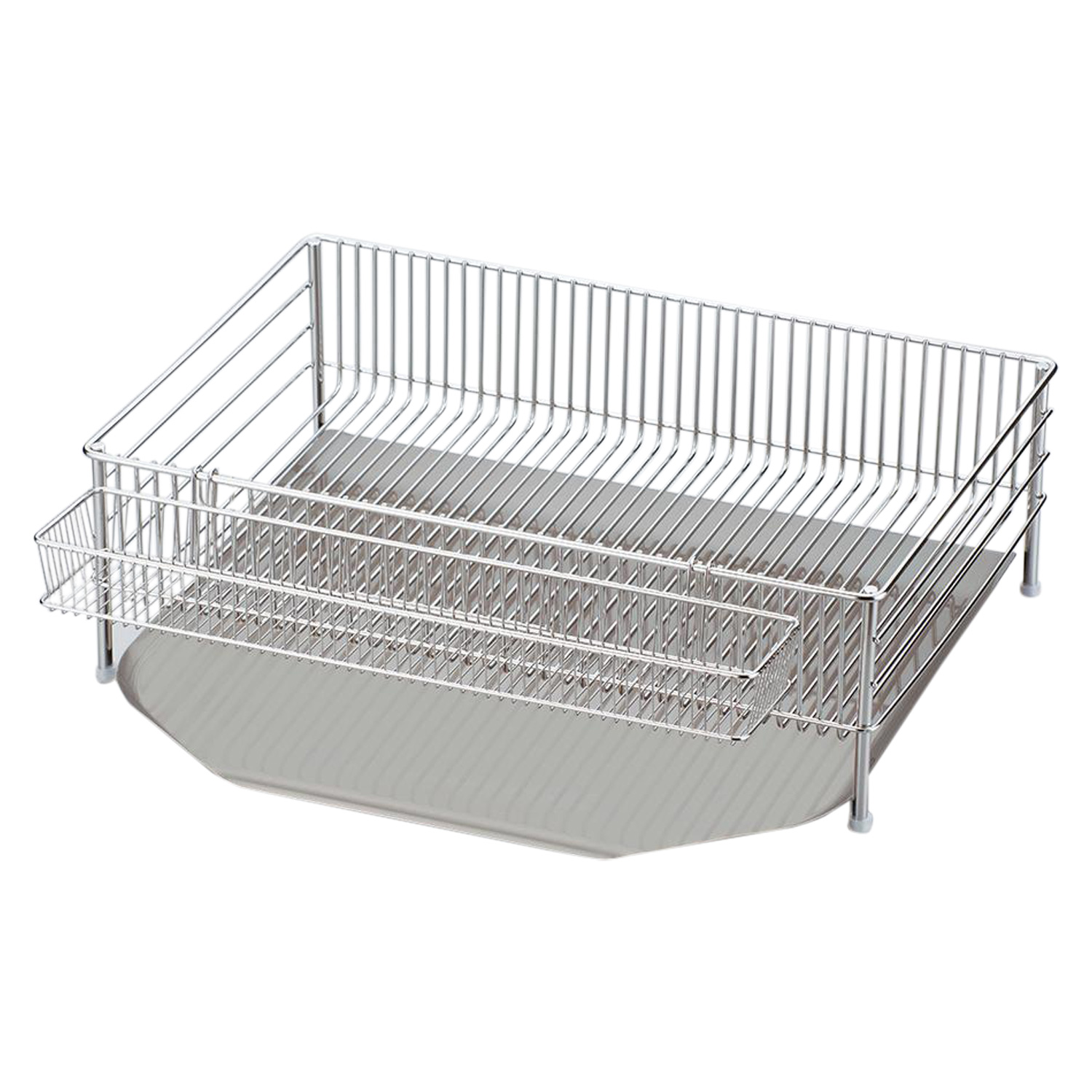 la base ラバーゼ 水切りかご 大 縦置タイプ 3点セット 水切りラック ステンレス 有元葉子 DISH RACK DLM-8585 | la base | 01