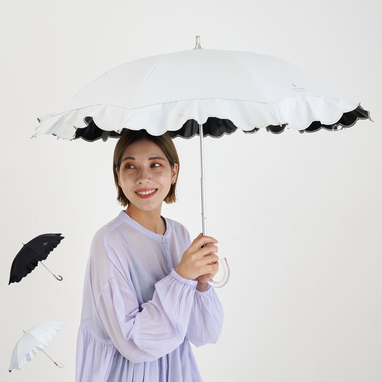 ランバン コレクション レース 日傘 長傘 晴雨兼用 雨傘 レディース 50cm LANVIN COLLECTION コレクション ランバン 日傘 長傘 晴雨兼用