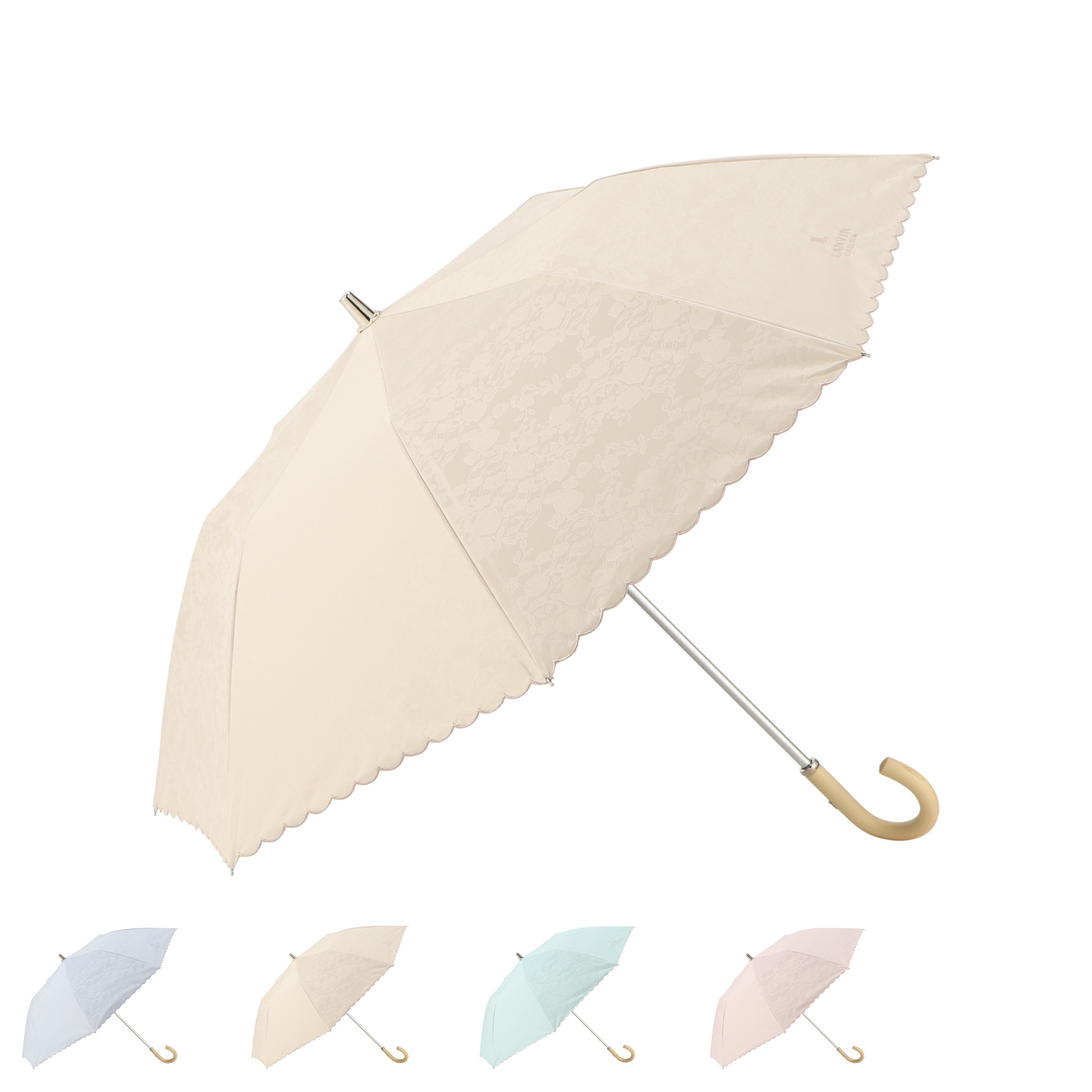 ランバンコレクション　日傘　傘　刺繍　遮光遮熱 晴雨兼用折りたたみ日傘】ランバン コレクション (LANVIN