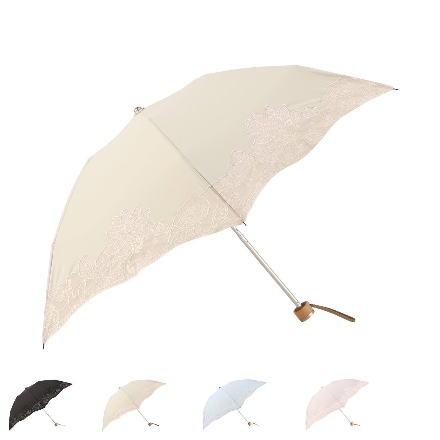 LANVIN COLLECTION ランバン コレクション 折りたたみ傘 3段 雨傘 日傘