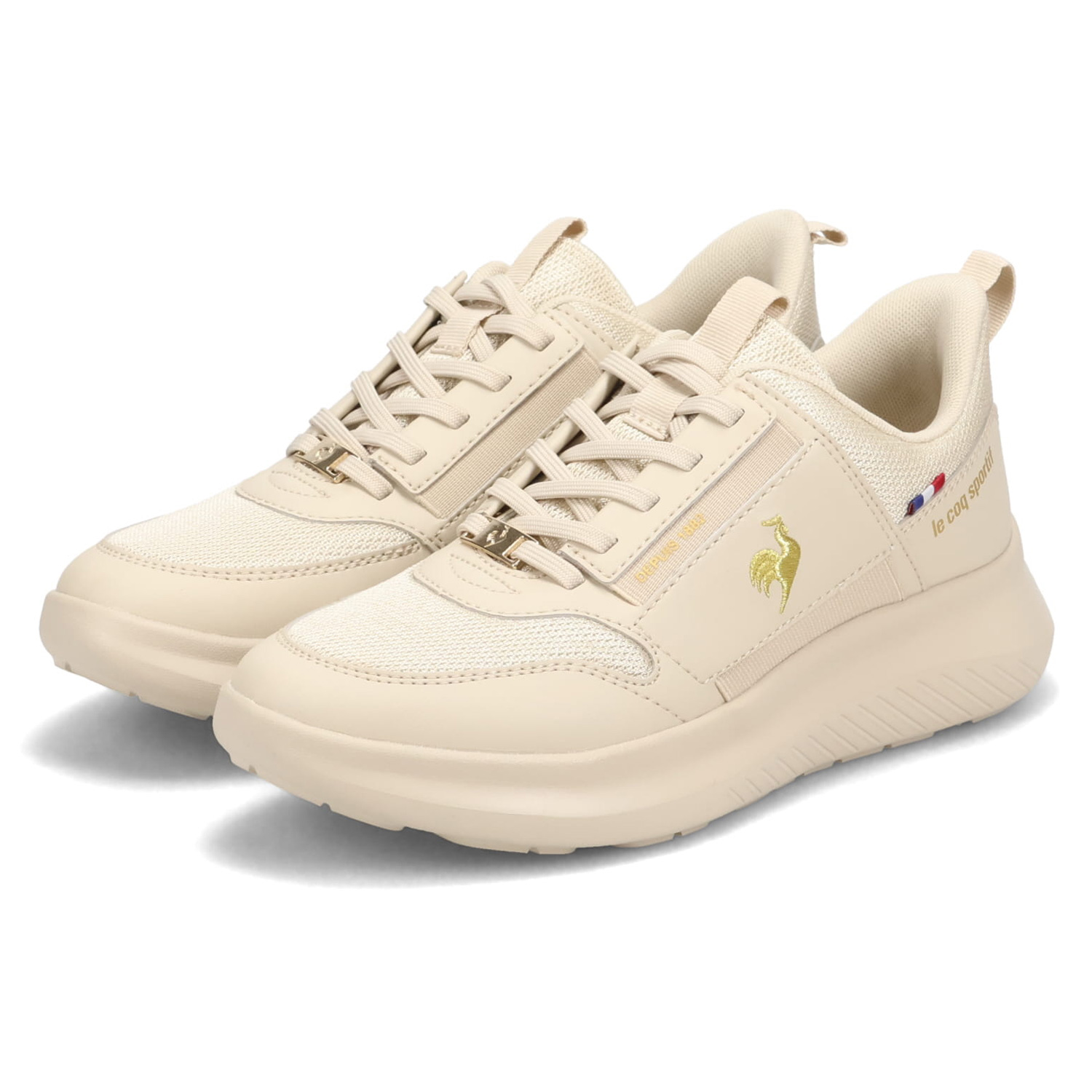 le coq sportif ルコック スポルティフ スニーカー マルヌ レディース 3Eワイズ MARNE ブラック ホワイト ベージュ 黒 白 LU5SSN00LZ | le coq sportif | 01