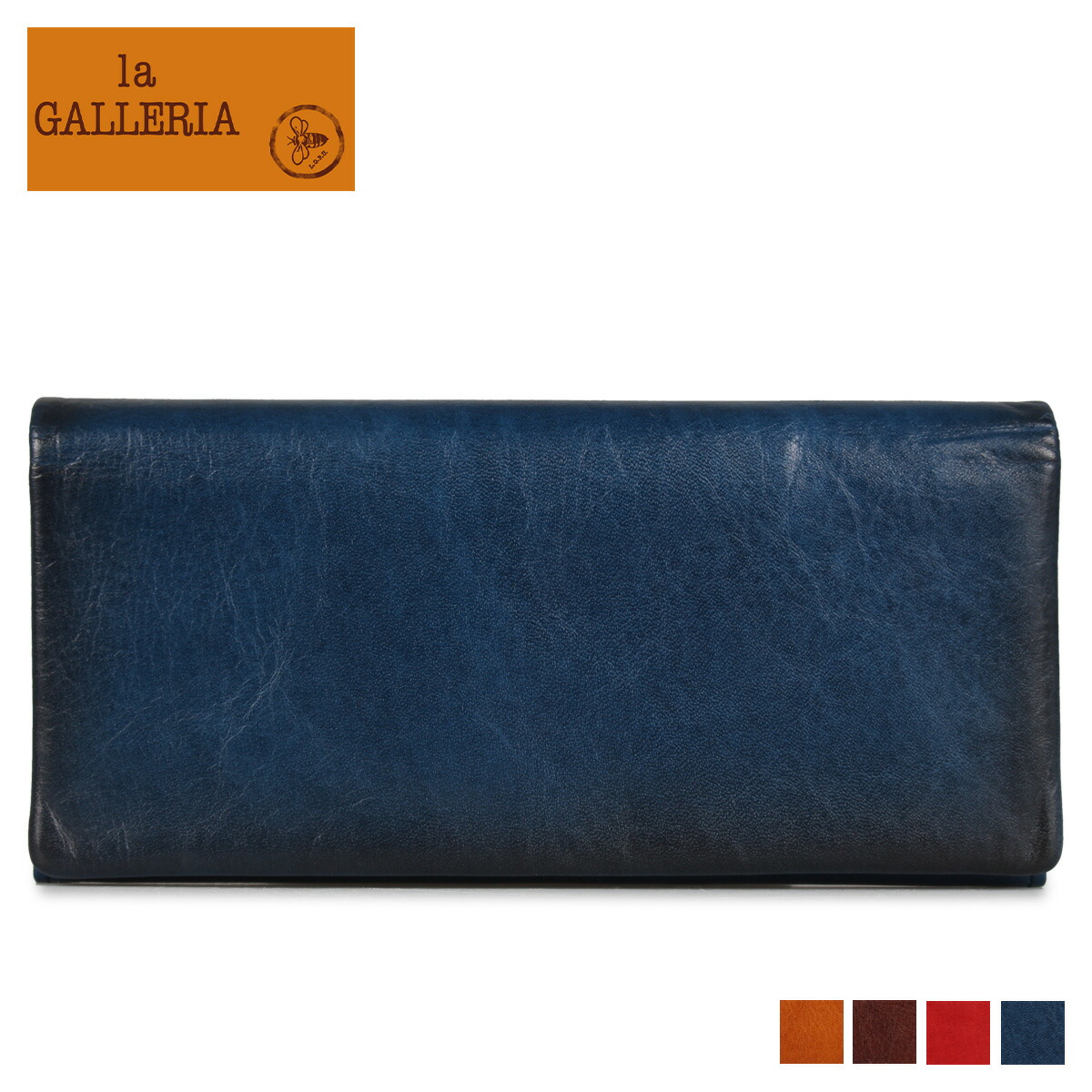 ラ ガレリア la GALLERIA 長財布 メンズ 青木鞄 本革 ARROSTO LONG WALLET キャメル チョコ レッド ダーク ブルー 2974 la GALLERIA（ラ・ガレリア） ガレリア ラ 長財布 メンズ 青木鞄 本革