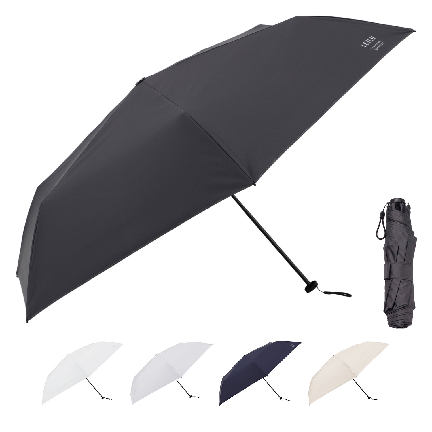 LETLY レトリー 日傘 折りたたみ 軽量 晴雨兼用 UVカット 遮光 遮熱