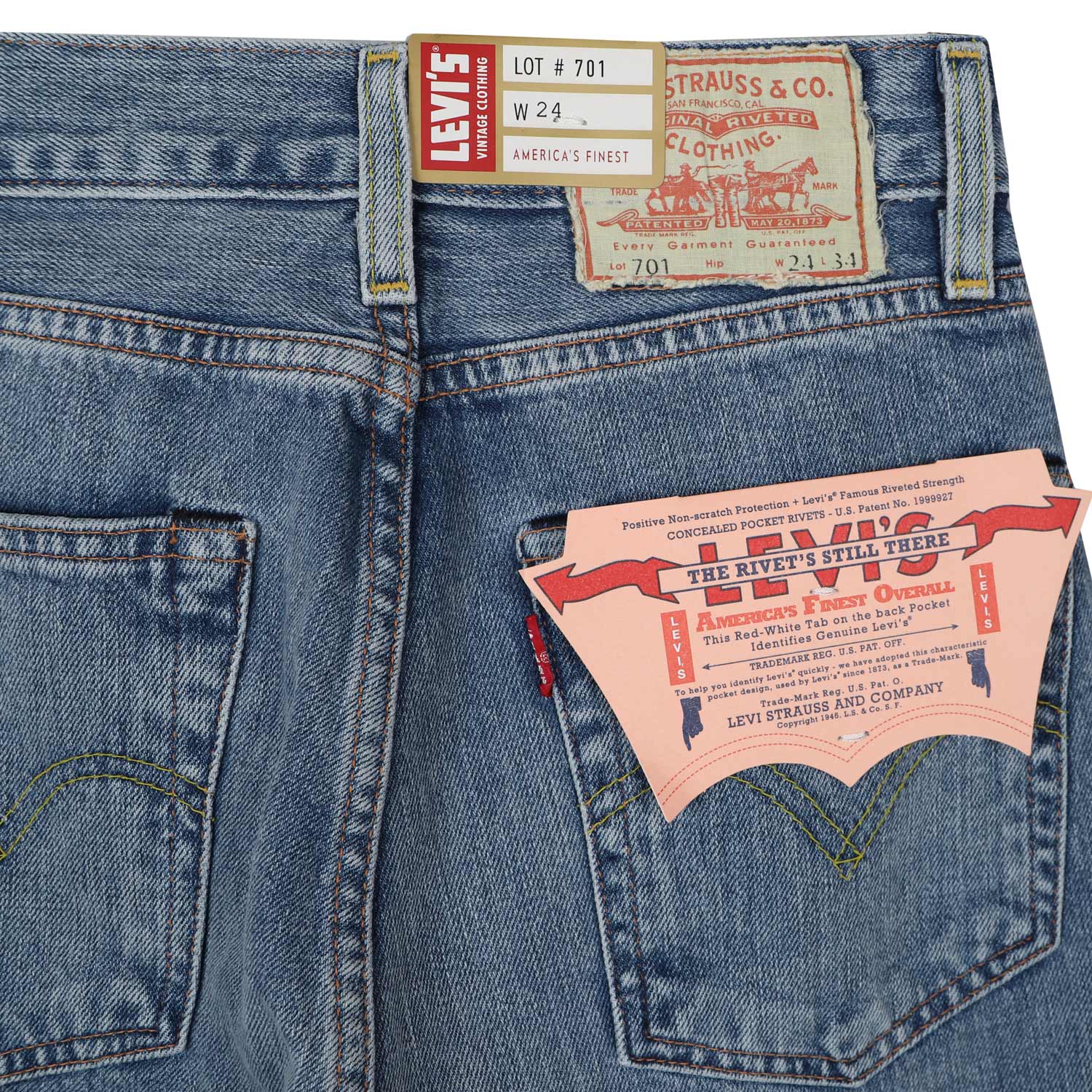 リーバイス701 27インチ　LEVI'S VINTAGE CLOTHING LEVI'S® VINTAGE CLOTHING 1950'S 701 ジーンズ ライト