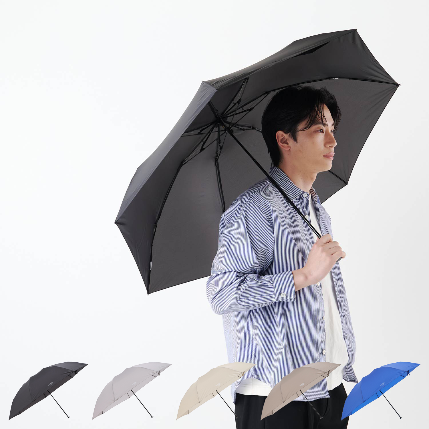 『未使用品❗️』MACKINTOSH 折りたたみ傘 ライトブルー マッキントッシュ 傘 晴雨兼用 ワンタッチ開閉式 晴雨兼用