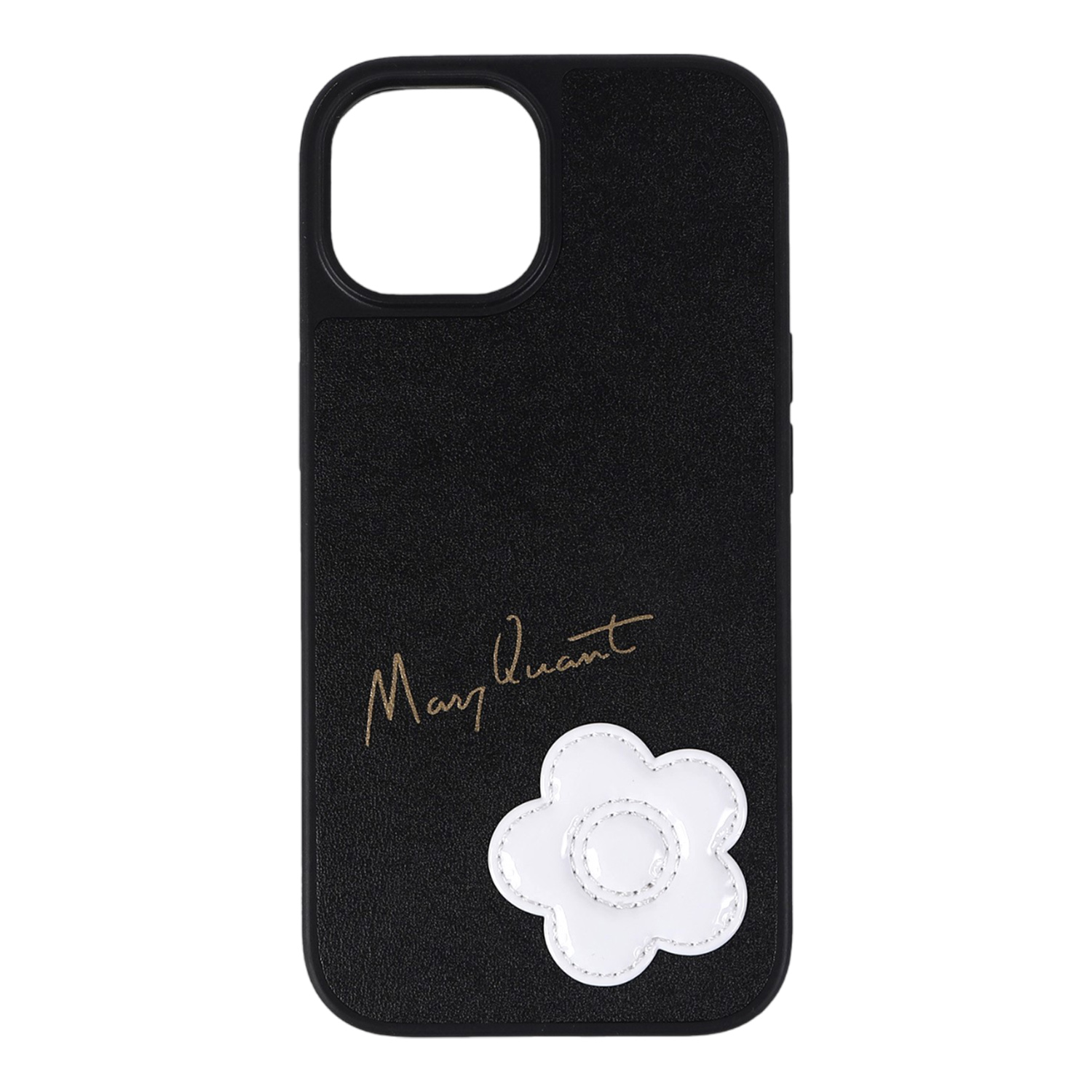 マリークワント MARY QUANT スマホケース iPhone16e iPhone15 14 13 ケース エナメル デイジー ハイブリッド レディース アイフォン ENAMELED DAISY HYBRID ブラ | MARY QUANT | 01
