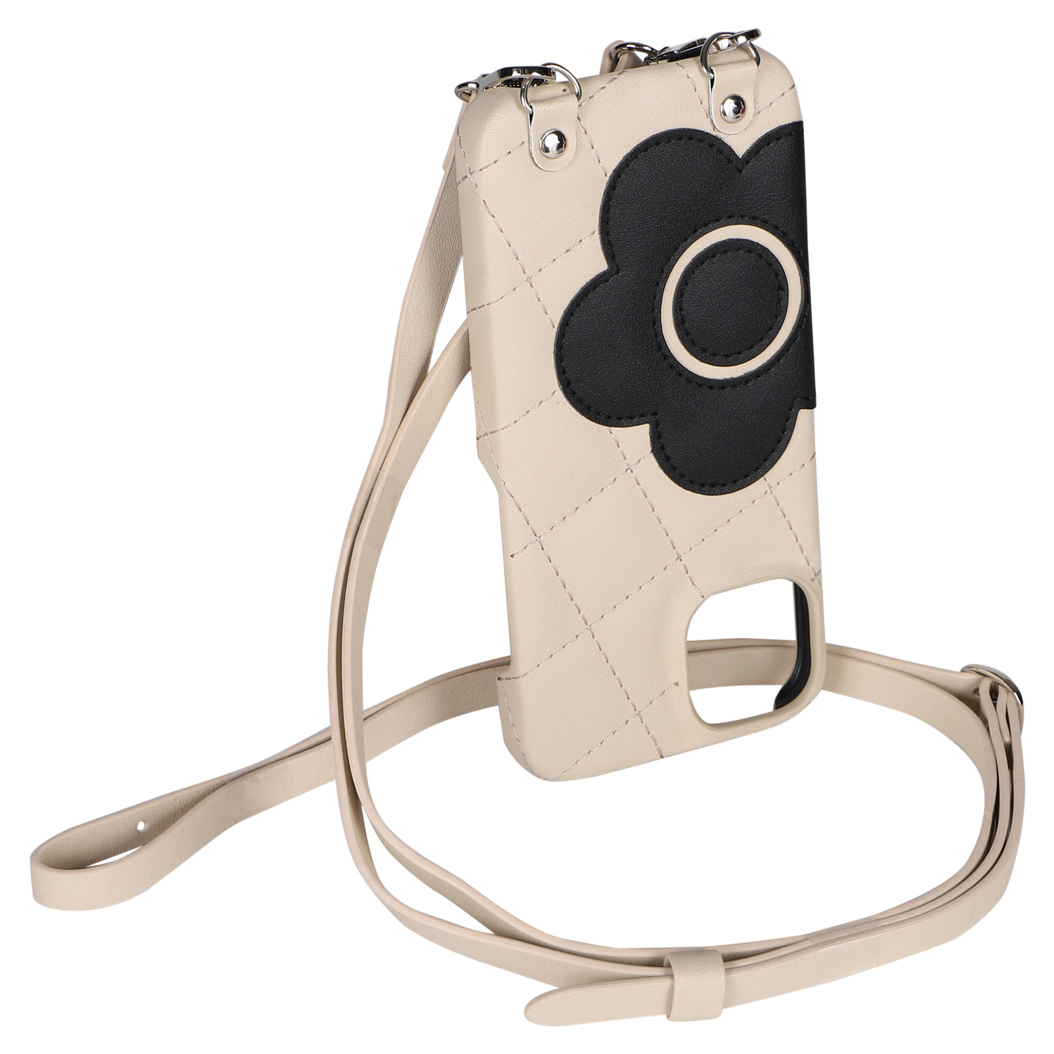 MARY QUANT マリークヮント iPhone 14 13 ケース スマホケース 携帯 レディース PU QUILT LEATHER NEW  SLING CASE