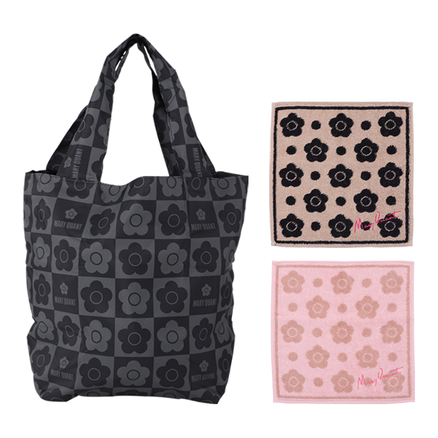 MARY QUANT マリークヮント エコバッグ タオルハンカチ 3点