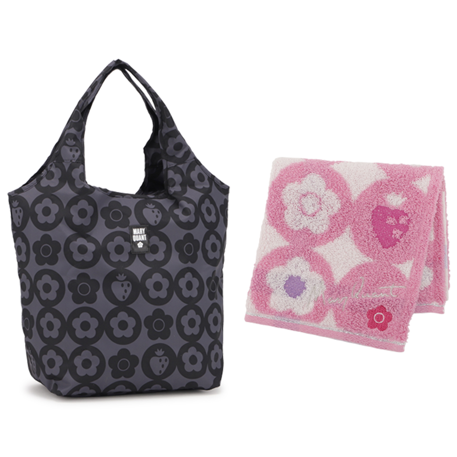 MARY QUANT（マリークヮント） エコバッグ ハンカチ 2点セット