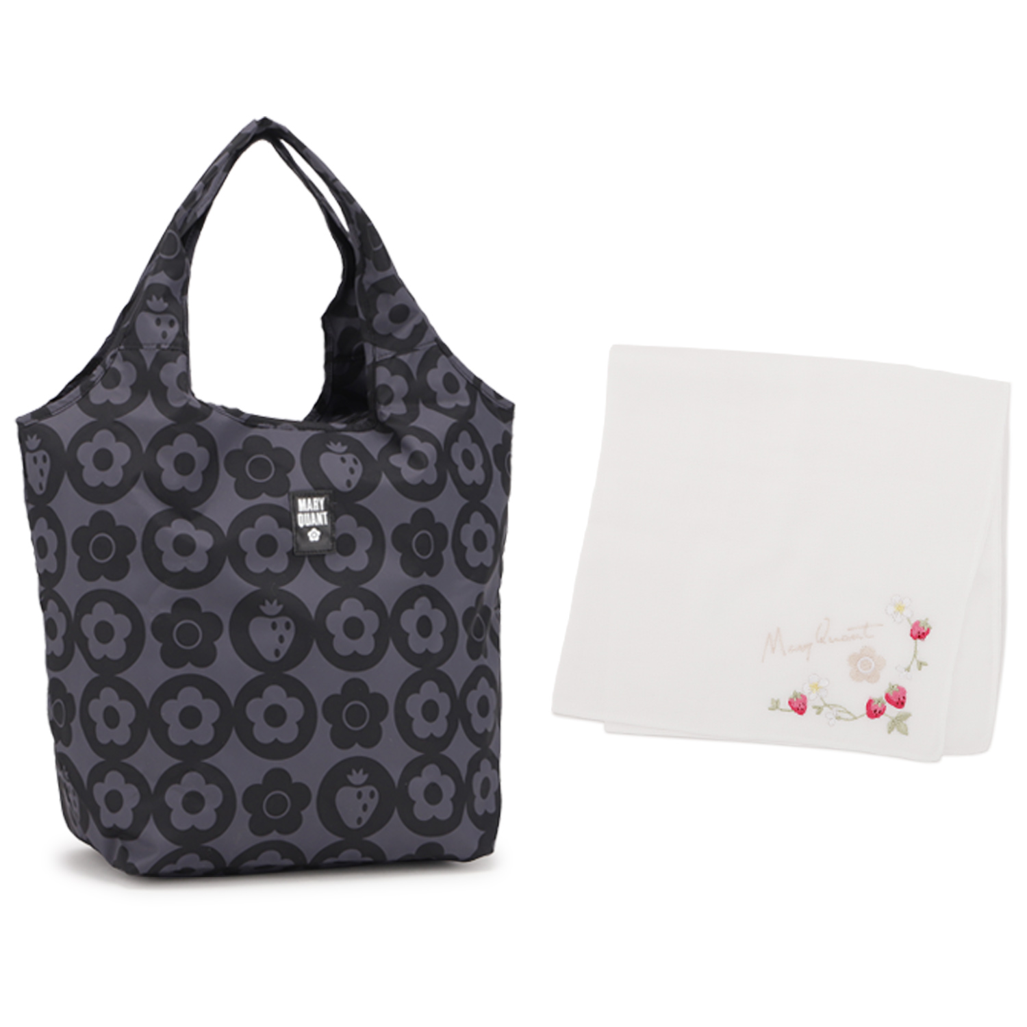 MARY QUANT（マリークヮント） エコバッグ ハンカチ 2点セット