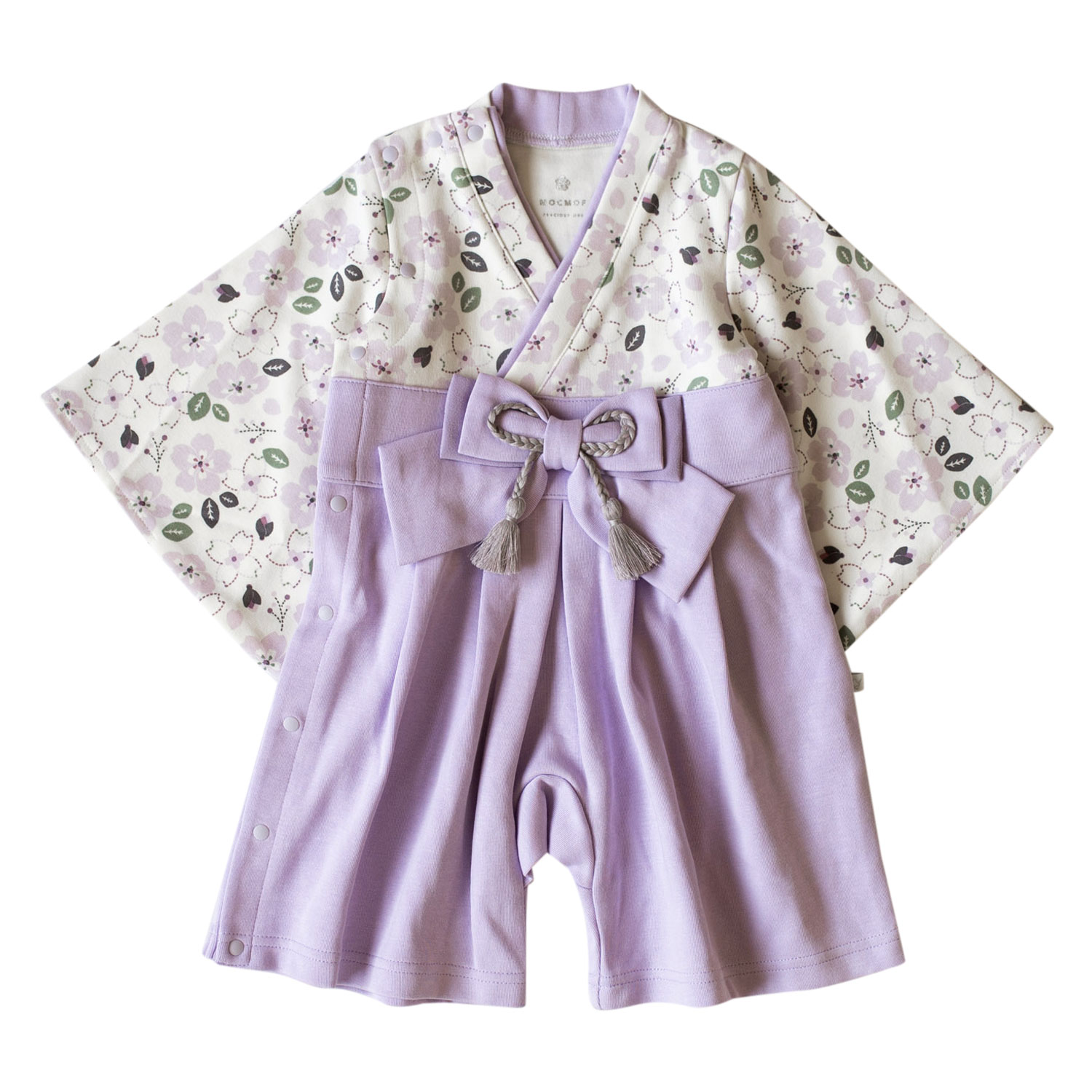 モクモフ mocmof 袴 ロンパース ベビー服 和服 男の子 100日祝 初節句 衣装 お食い初め お宮参 ベージュ レッド ブルー グリーン ピンク 622-456 | mocmof | 11