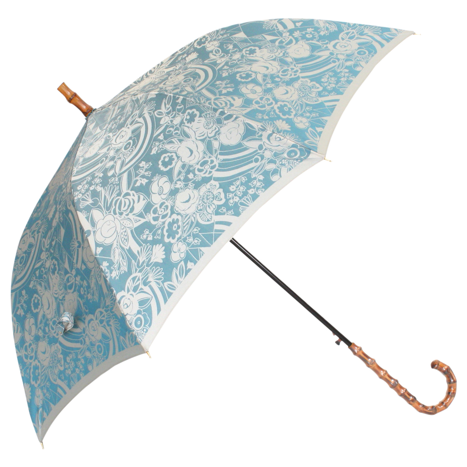槙田商店　高級傘　晴雨兼用　日本製　ブルー　北欧　定価19,800円 1866年創業｜日本製高級傘の槇田商店｜ギフト・贈り物に最適