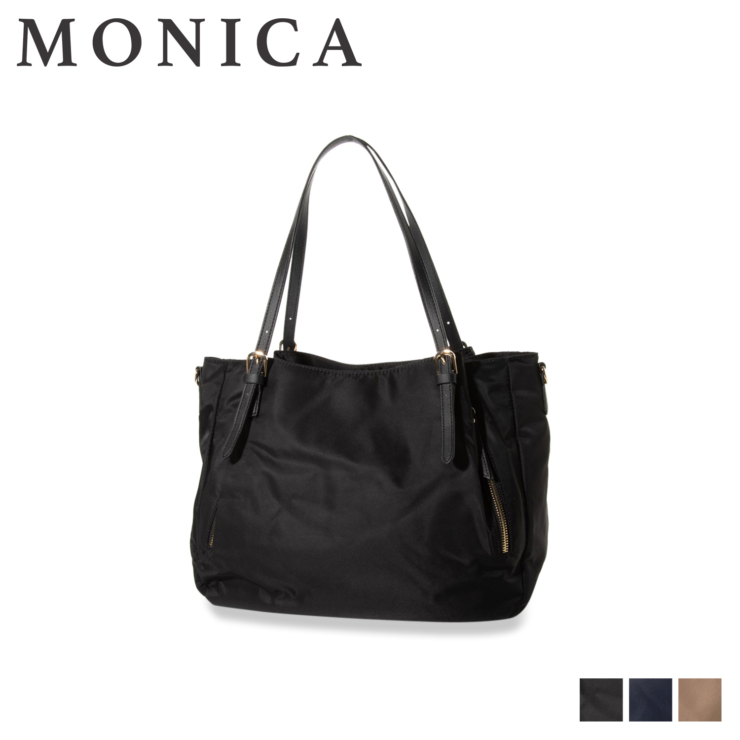 MONICA（モニカ） トートバッグ レディース ファスナー付き Mサイズ