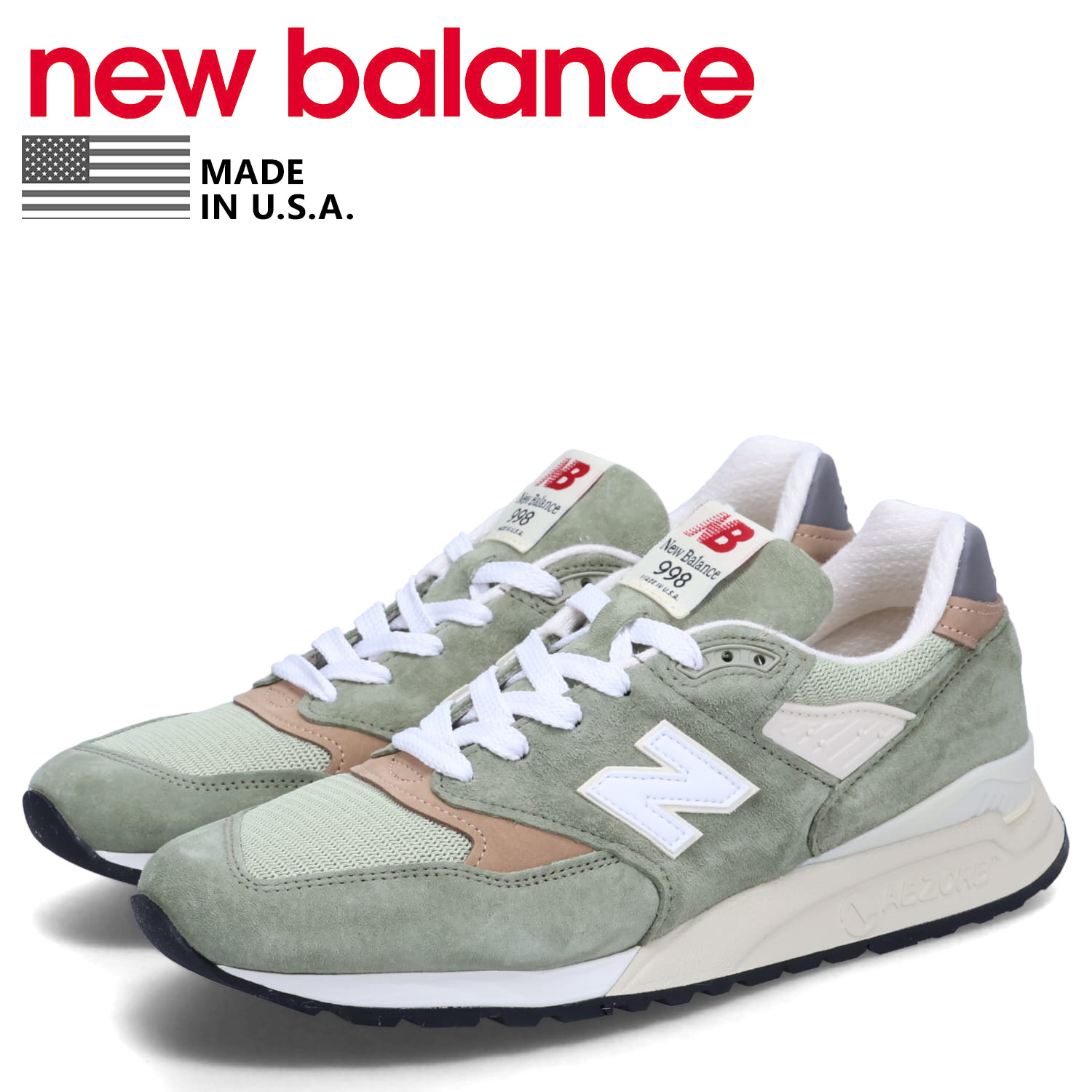 new balance ニューバランス 998 スニーカー メンズ Dワイズ MADE IN USA グリーン U998GT : nb-u998gt  : inglewood Beauty - 通販 - Yahoo!ショッピング