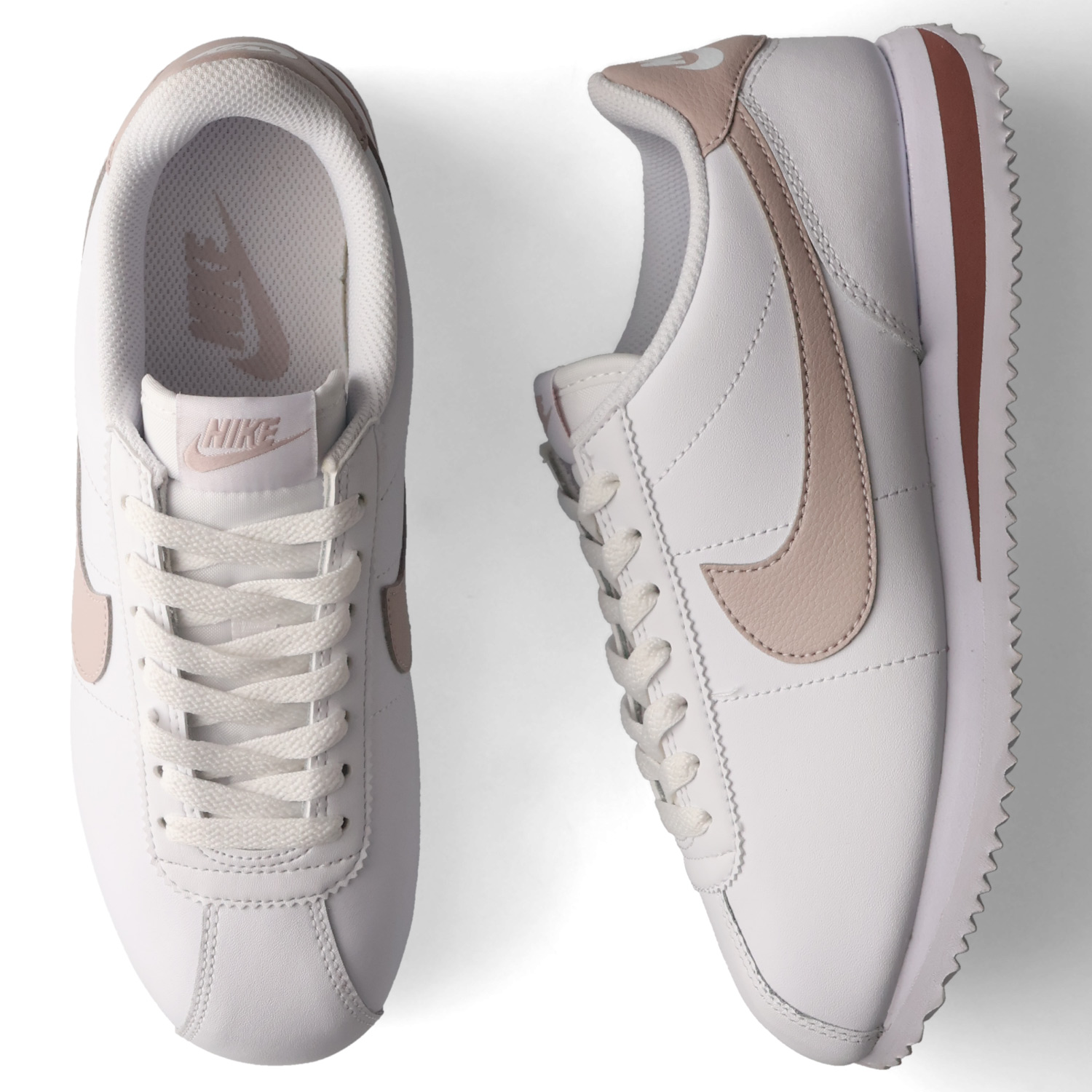 NIKE CORTEZ ホワイト スニーカー リボン付き NIKE CORTEZ ホワイト スニーカー リボン付き - メルカリ