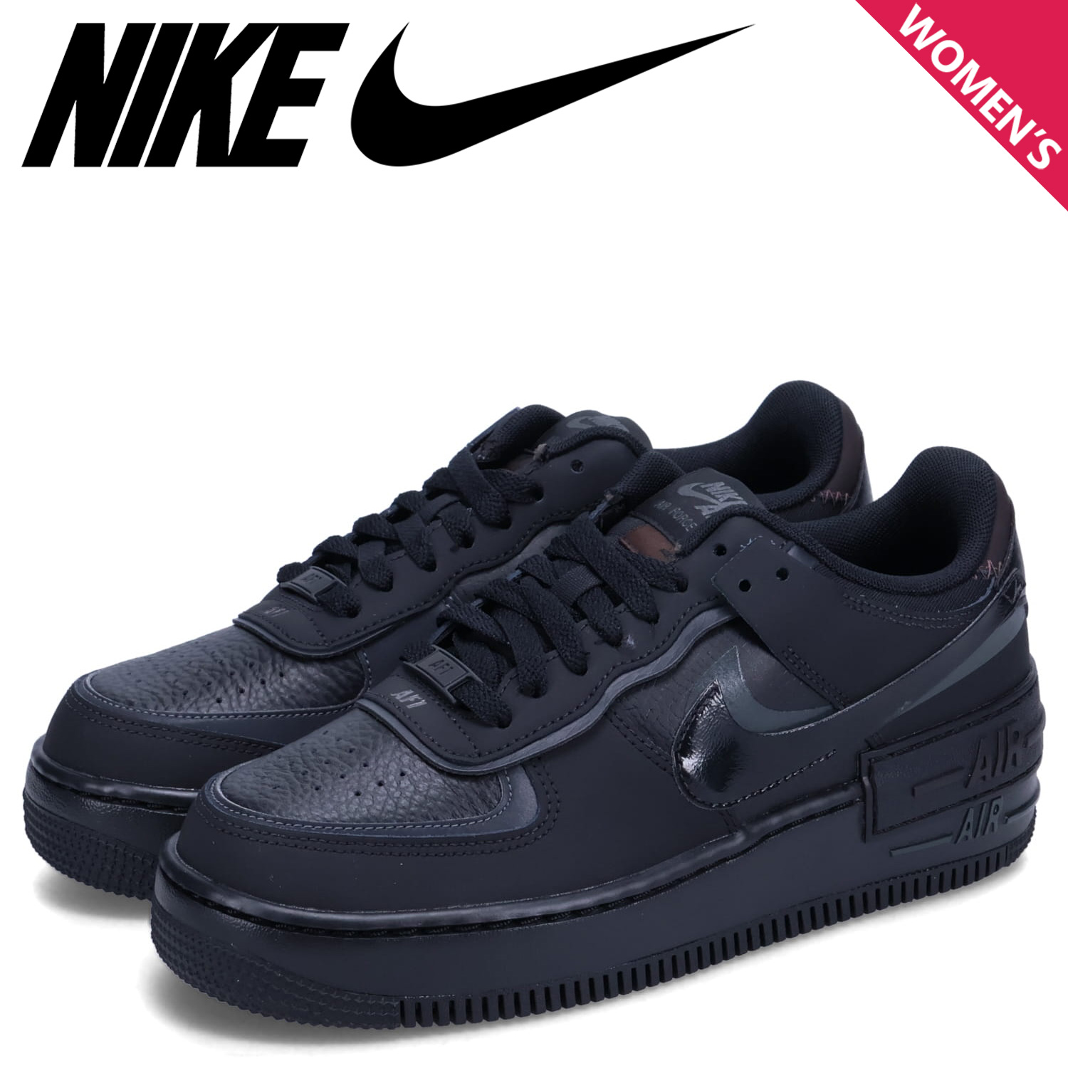 NIKE ナイキ エアフォース1 シャドウ スニーカー レディース WMNS AIR FORCE 1 SHADOW ブラック 黒 FB7582-001