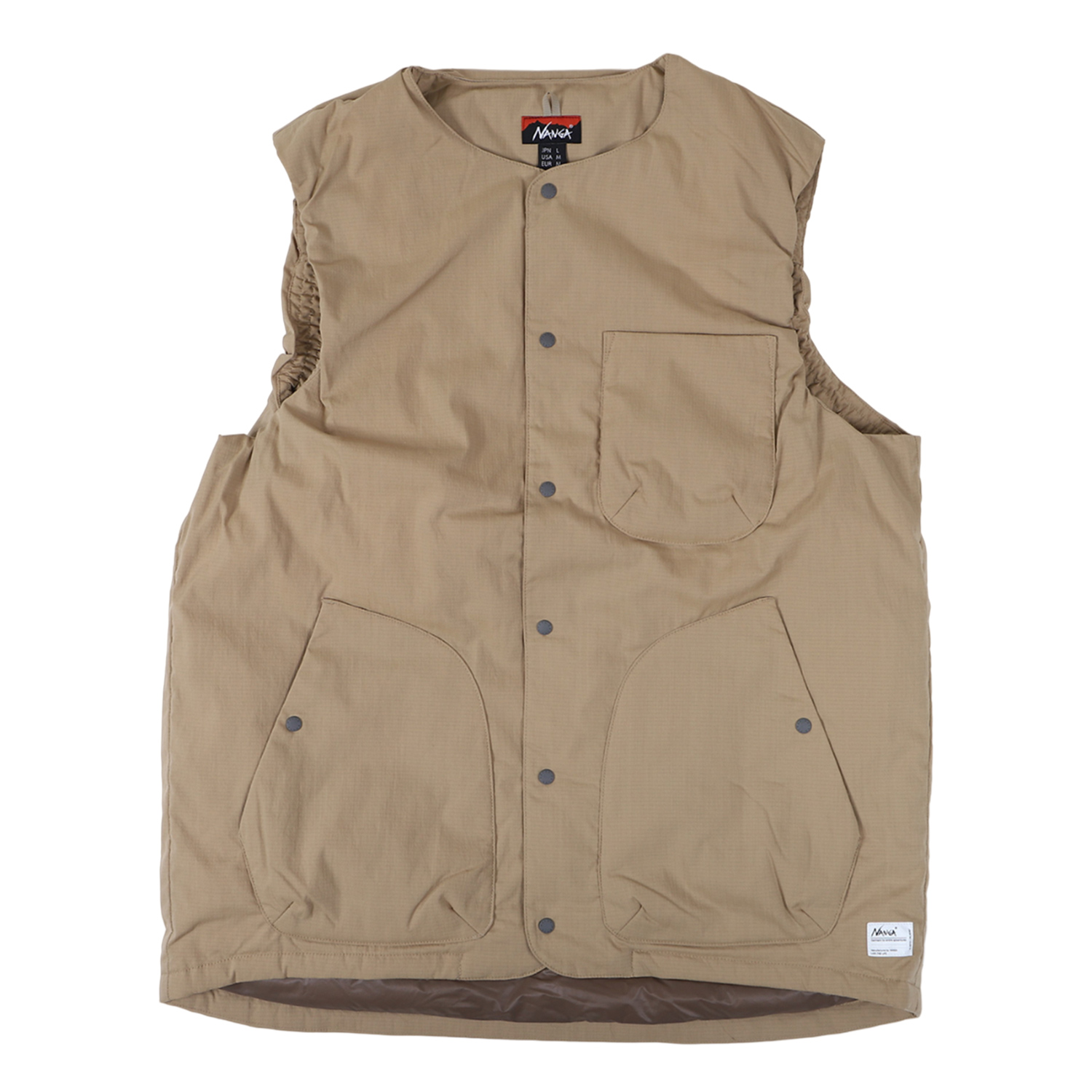 ナンガ NANGA 焚火 ベスト インナーダウン アウター メンズ レディース TAKIBI RIPSTOP INNER DOWN VEST ブラック  ベージュ グリーン 黒 ND2241-1B301