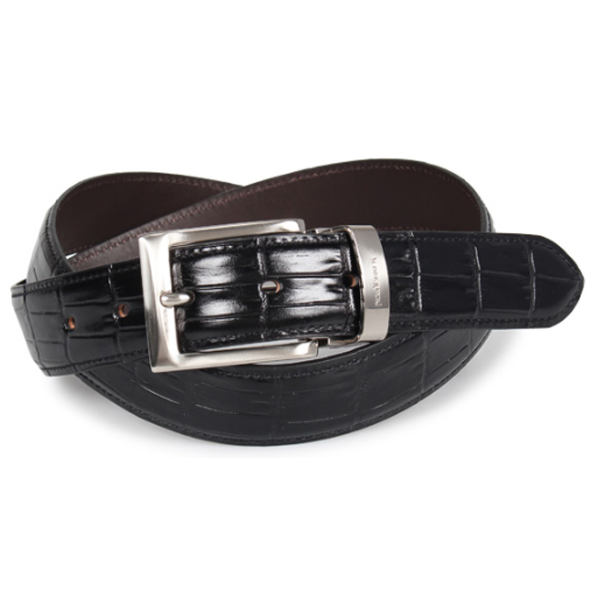 NEWYORKER ニューヨーカー ベルト レザーベルト メンズ 本革 クロコダイル LEATHER BELT NY-0100119｜biget｜02