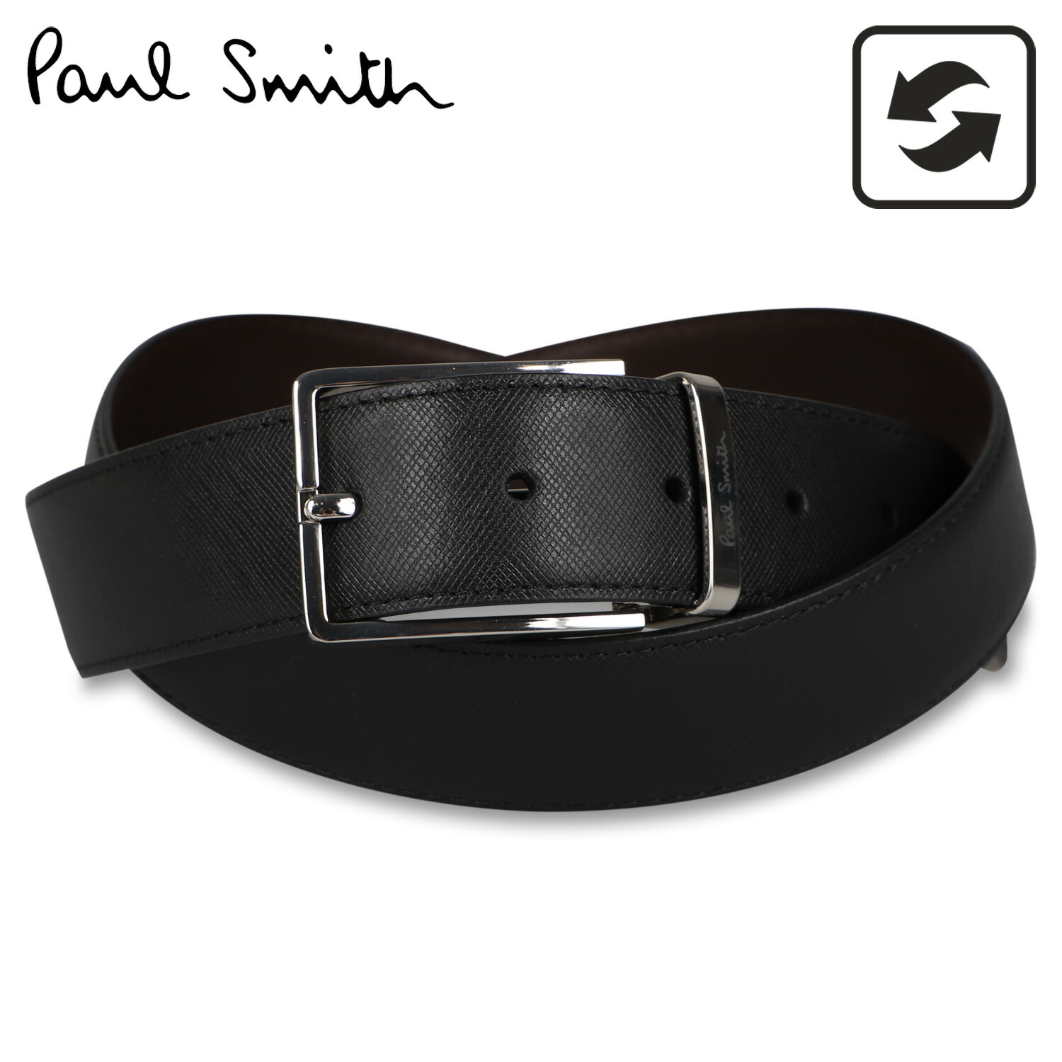 Paul Smith ポールスミス ベルト レザーベルト メンズ リバーシブル