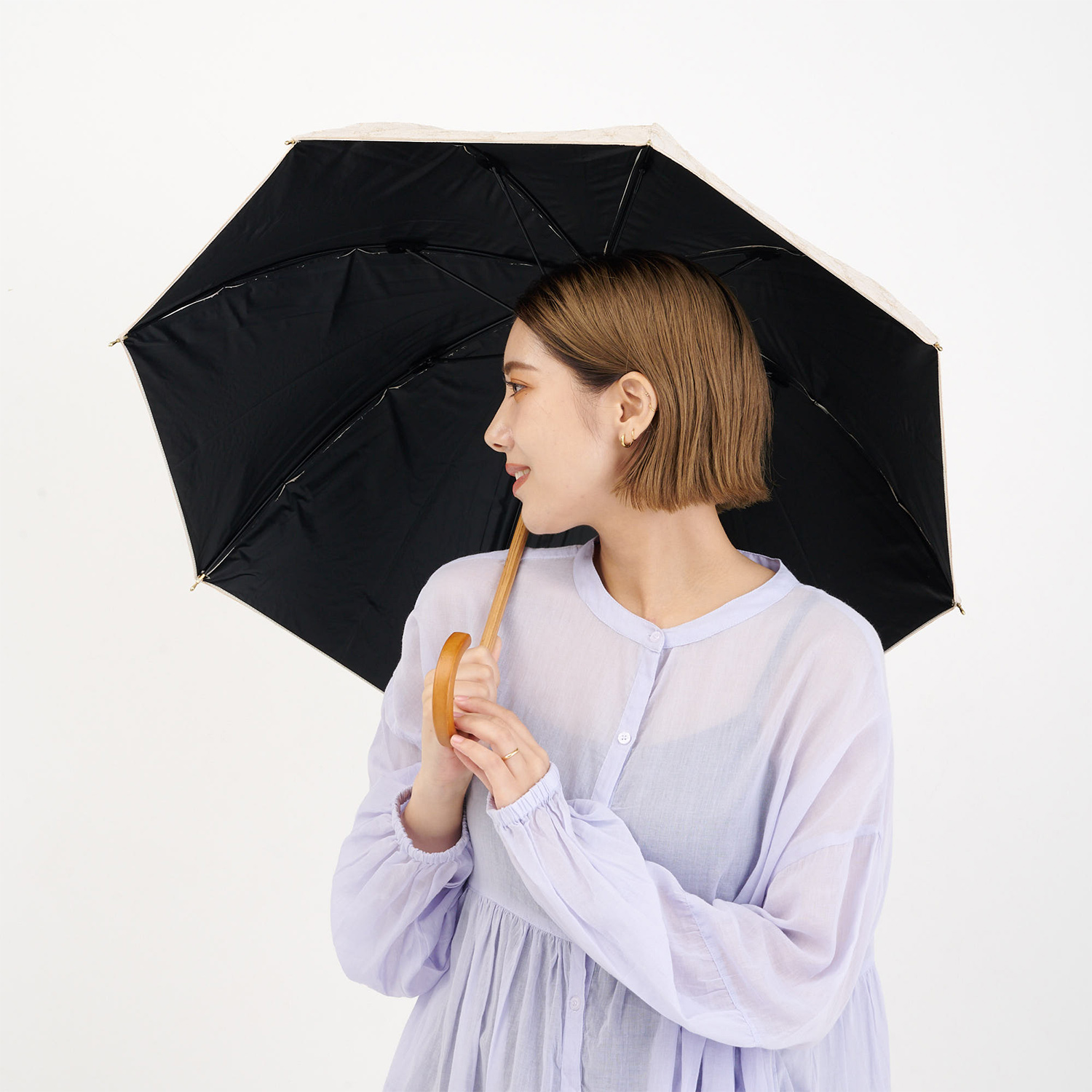 JK ヨッカー　ピンクゴールド仕上げ pink trick セール品 日傘 完全遮光 折りたたみ 遮光率100% 遮熱
