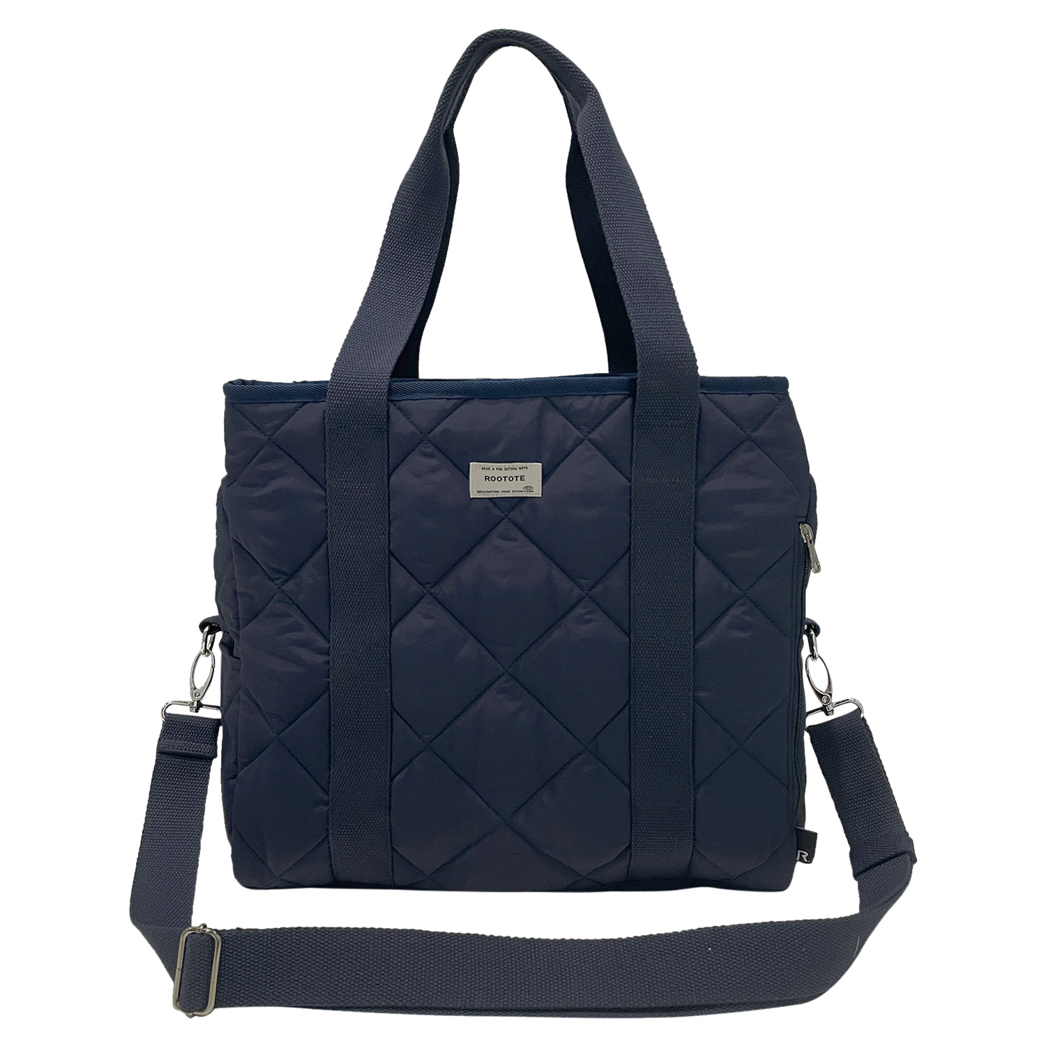 ROOTOTE ルートート　バッグ　ブルー　キルティング　ドット　ナイロン ROOTOTE ルートート トートバッグ ショルダー メンズ レディース