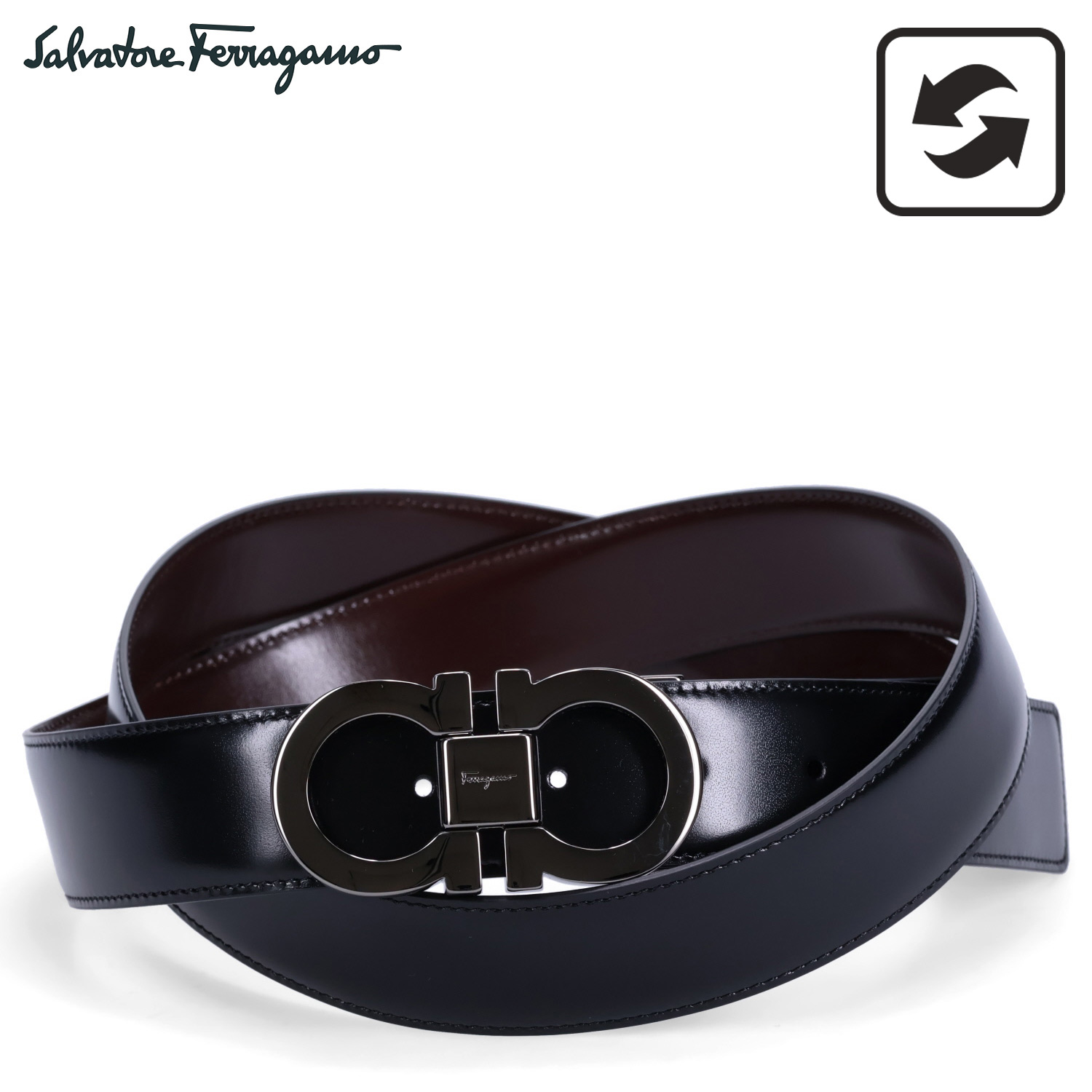 Salvatore Ferragamo サルヴァトーレ フェラガモ レザーベルト メンズ 