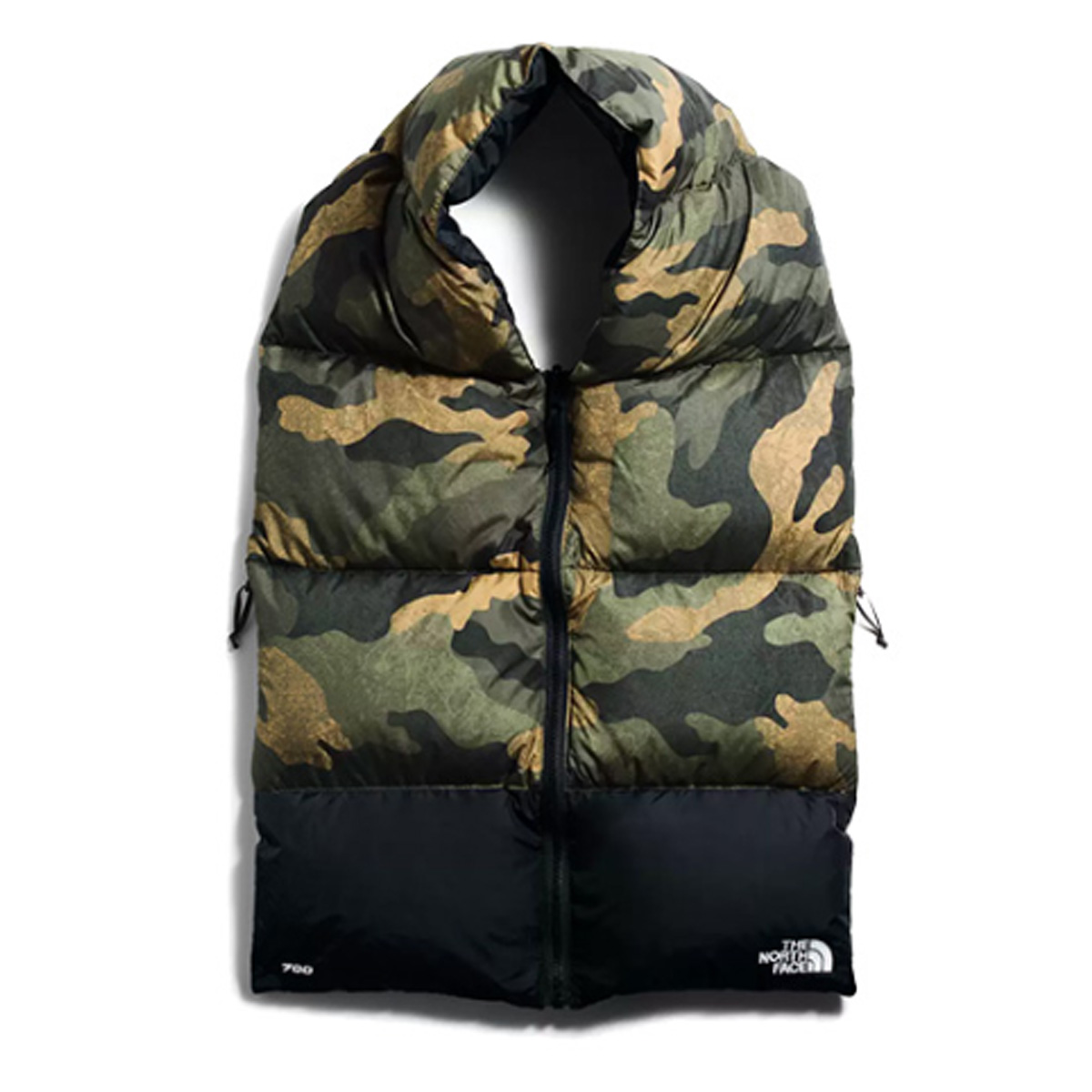 THE NORTH FACE ノースフェイス ダウン マフラー スカーフ ヌプシ メンズ レディース リバーシブル NUPTSE SCARF ブルー  カモ 迷彩 NF0A3FMI