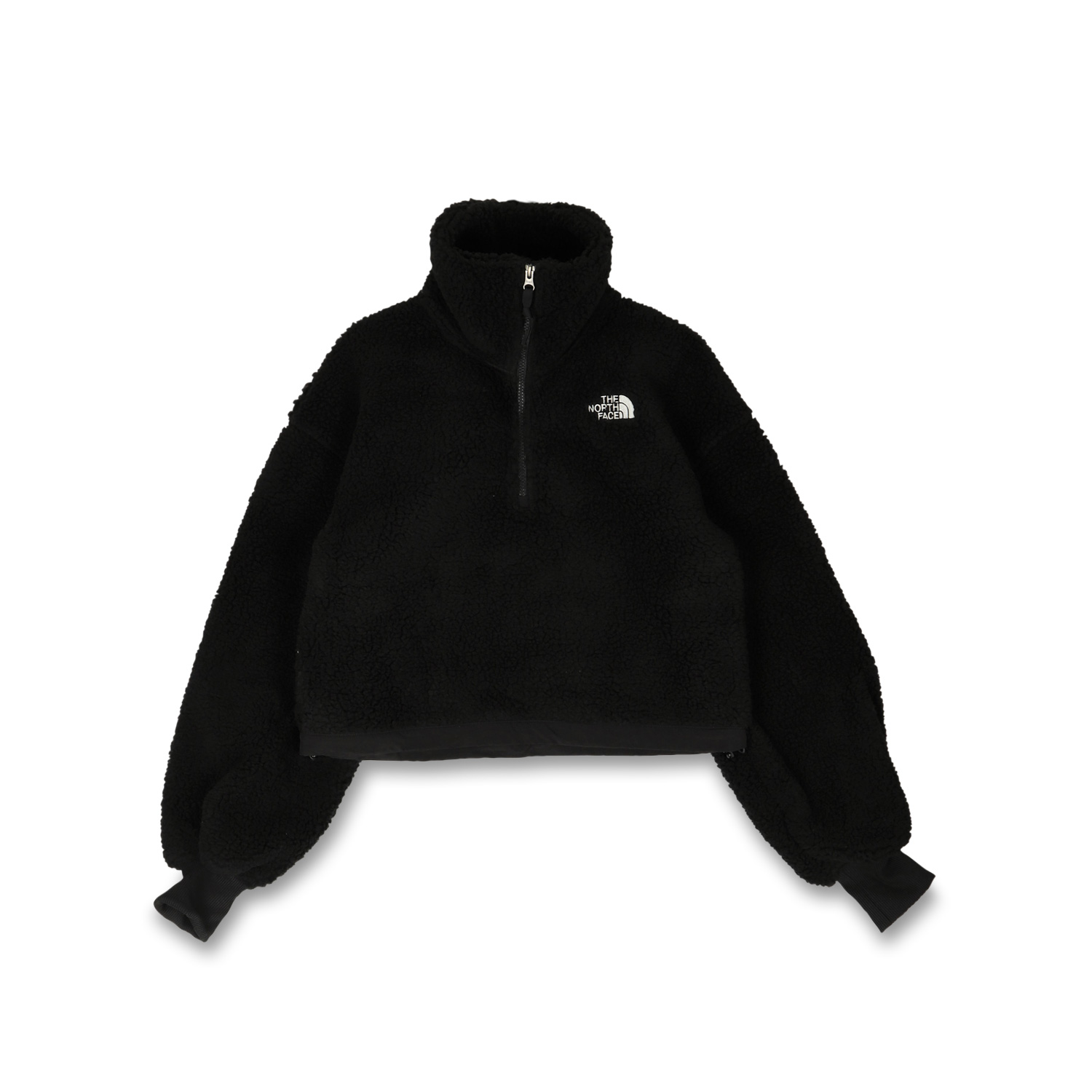 THE NORTH FACE ノースフェイス フリースジャケット ボアジャケット アウター プラッテ シェルパ ハーフジップ レディース W  PLATTE SHERPA 1/4 ZIP ブラック ベ