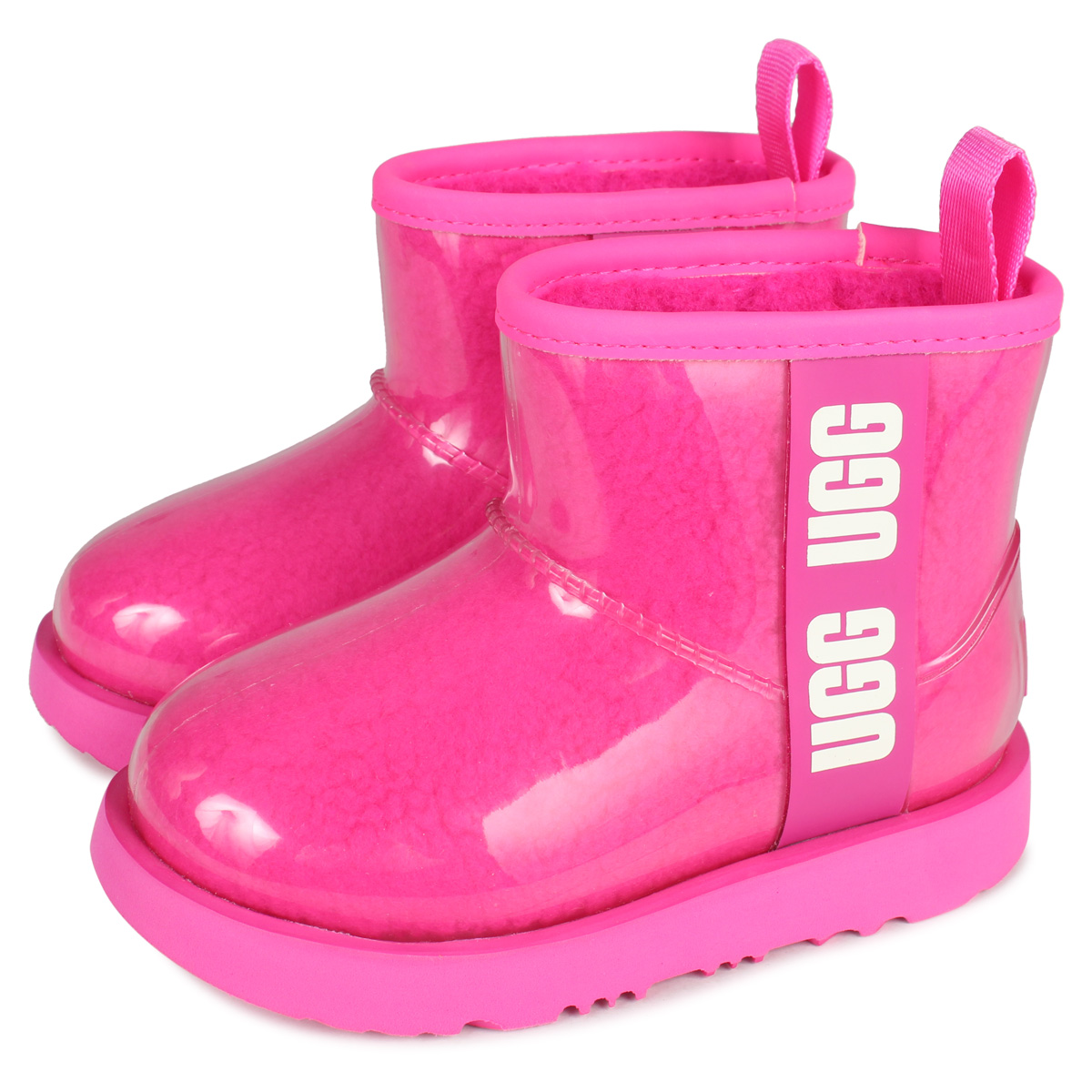 安心の国内発送 !!アグ UGG ブーツ レインブーツ クラシック クリア ミニ キッズ CLASSIC CLEAR MINI 2 ブラック ベージュ ピンク 黒 1112386K マタニティ靴