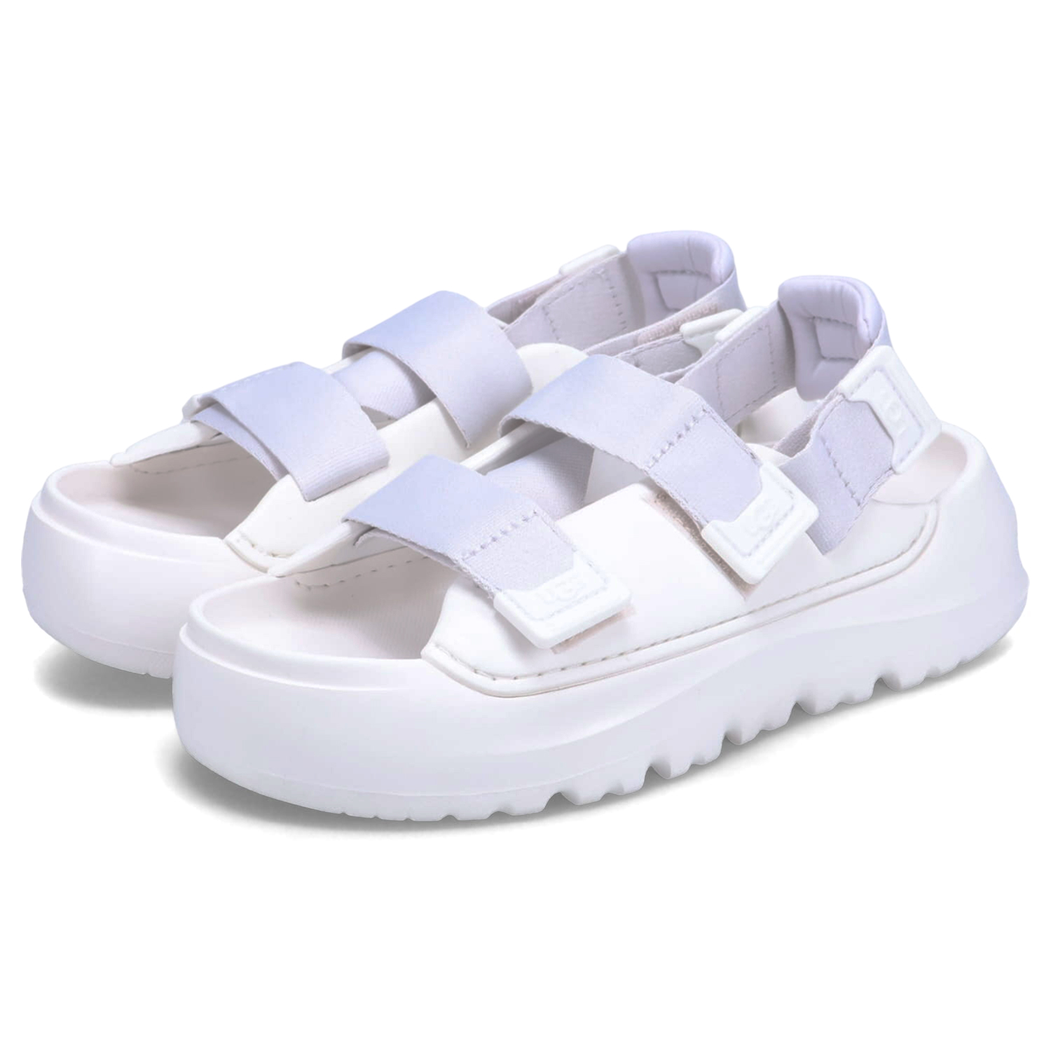 美品　UGG ホワイト サンダル ダブルストラップ UGG アグ ストラップサンダル ストラタス レディース STRATUS