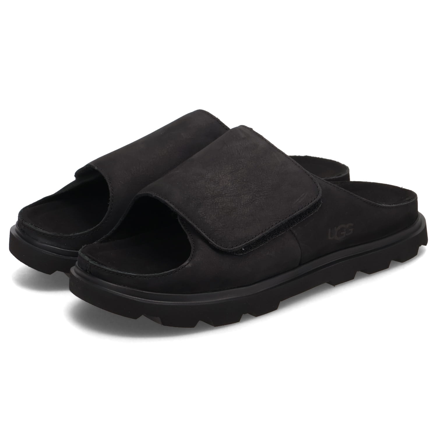 在庫有即発送 UGG アグ ユニオンスライド ヌバックサンダル 黒 UGG アグ サンダル W CALLIE 1152697 レディース 厚底