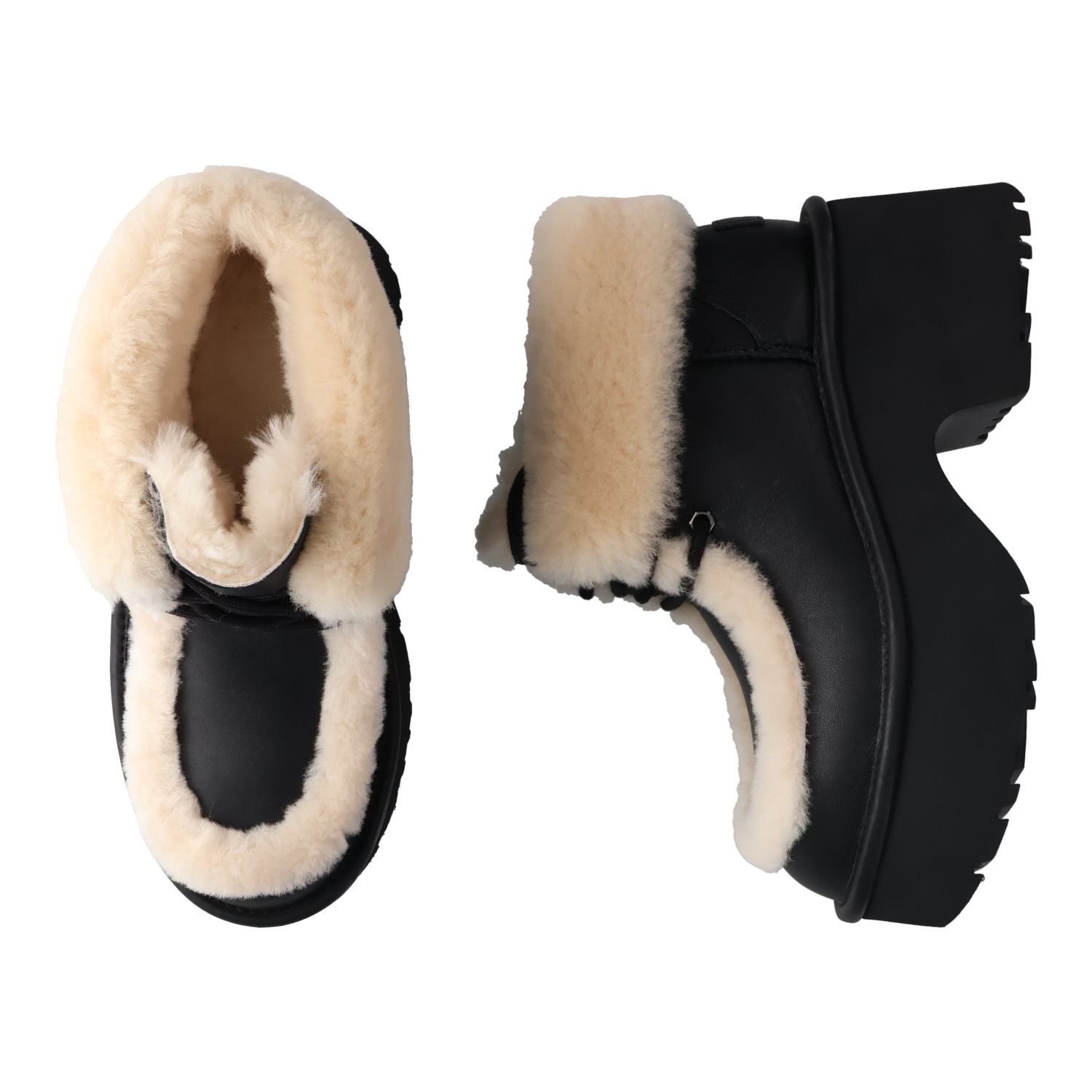 UGG（アグ） ブーツ ムートンブーツ エスミー レザー レース アップ