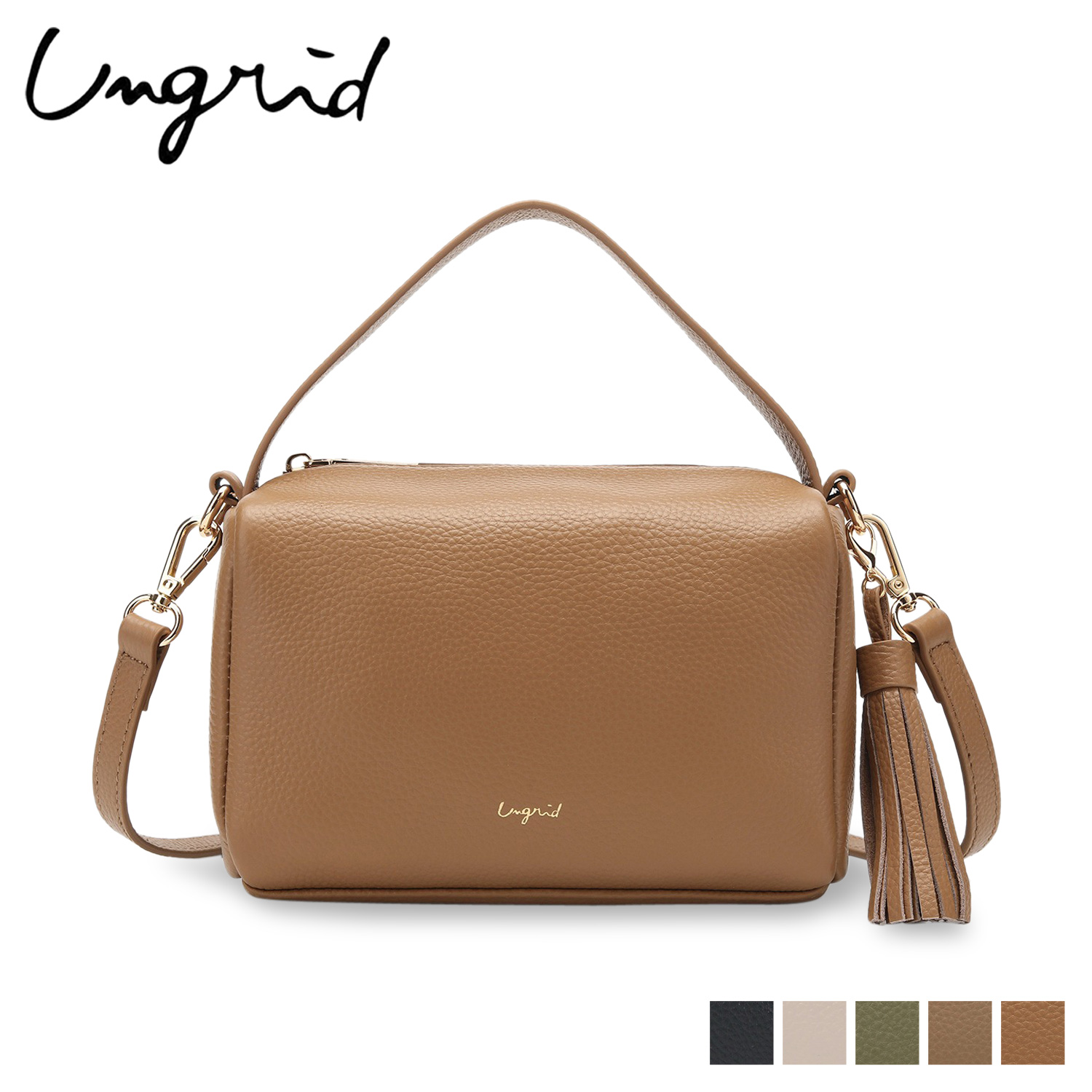 アングリッド Ungrid バッグ ショルダーバッグ ハンドバッグ レディース ブラック ホワイト ベージュ カーキ ブラウン 黒 白 UNG-52800B ung-52800b_x.jpg