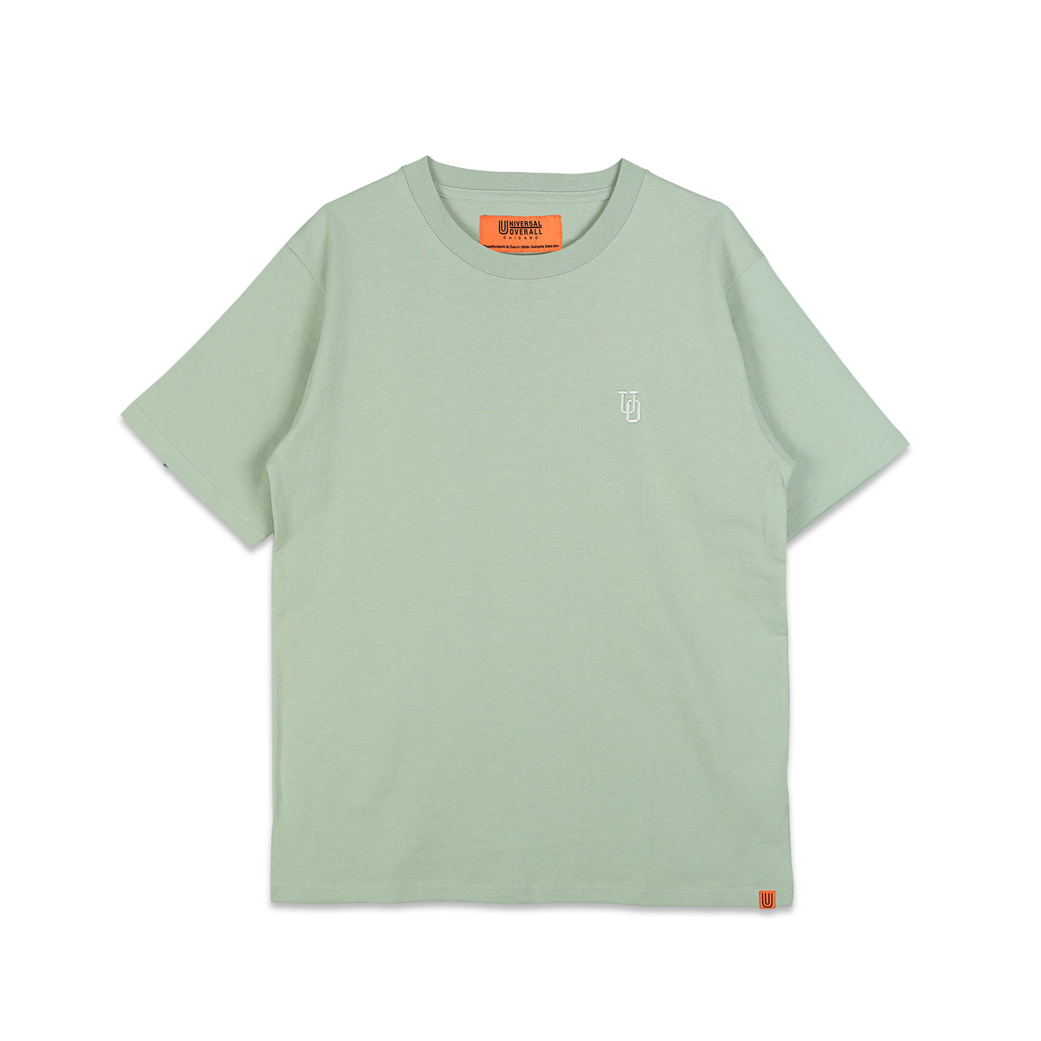 UNIVERSAL OVERALL ユニバーサルオーバーオール Tシャツ 半袖 メンズ レディース 無地 UO EMBROIDERY TEE ...