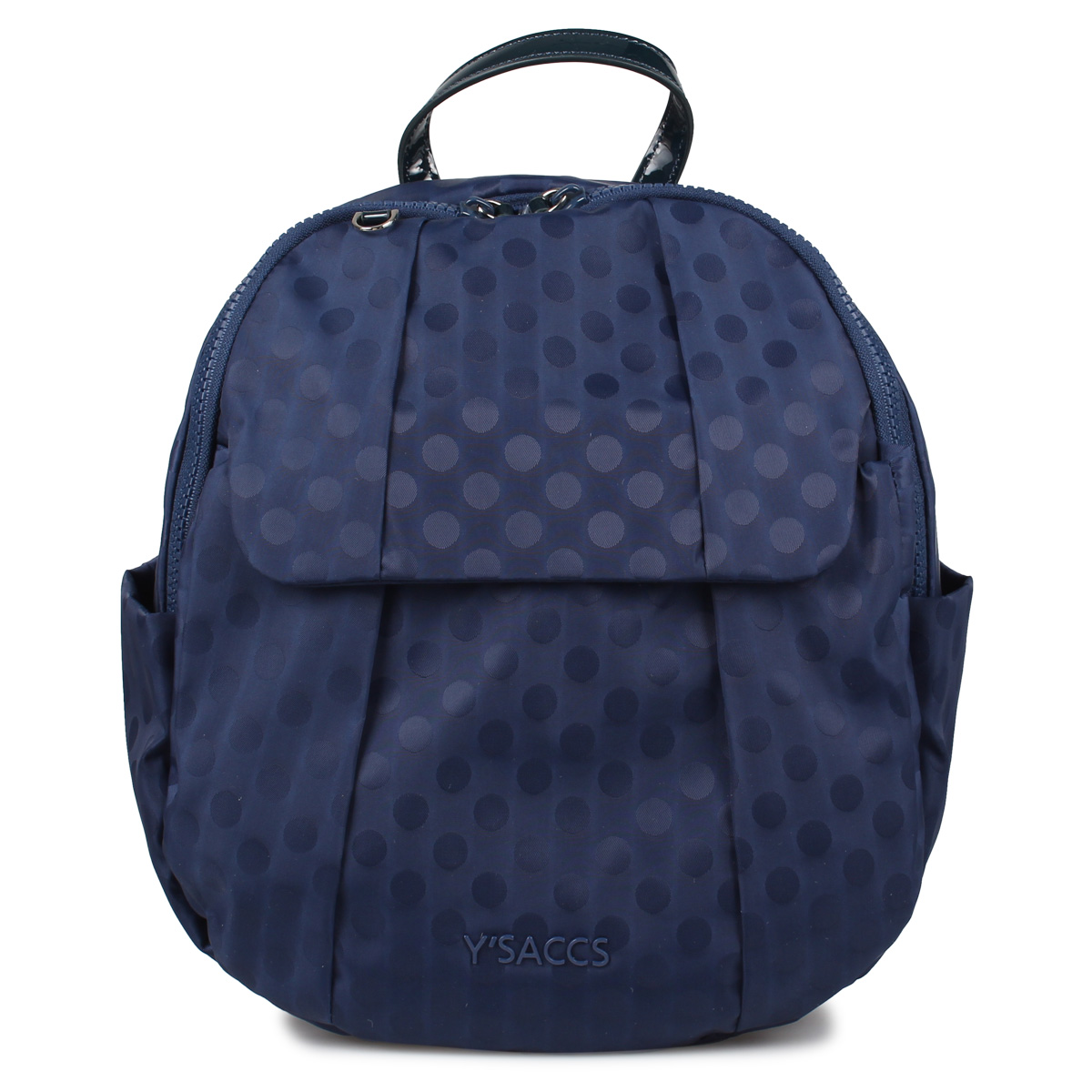 Y’SACCS イザック リュック バッグ バックパック レディース ポルカドット 撥水 POLKA DOTS RUCKSACK S ブラック ネイビー Y71-03-09 母の日｜biget｜03