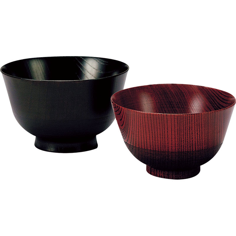 定番山中塗 「伝」 TSUTAE 夫婦汁椀 6050 食器、グラス、カトラリー