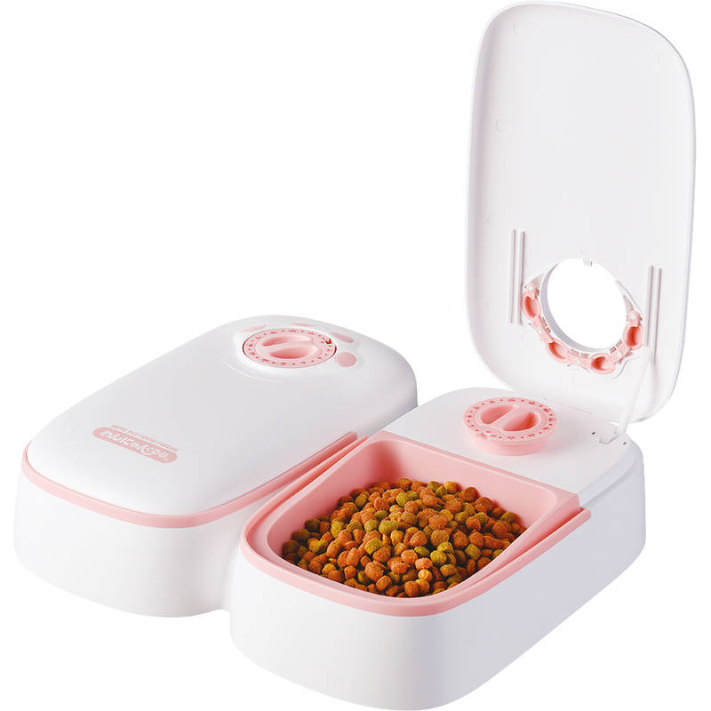 ヤマサ ペット自動給餌器 わんにゃんぐるめ CD-300(P) ピンク : ギフト
