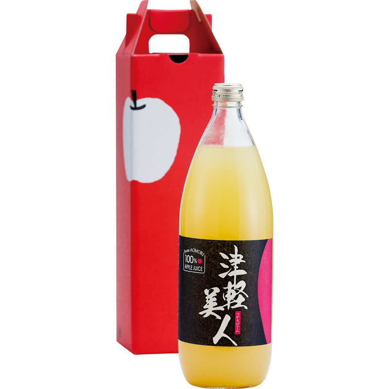 青森県産100％りんごジュース『津軽美人』1000mL 1本【直送品】［送料