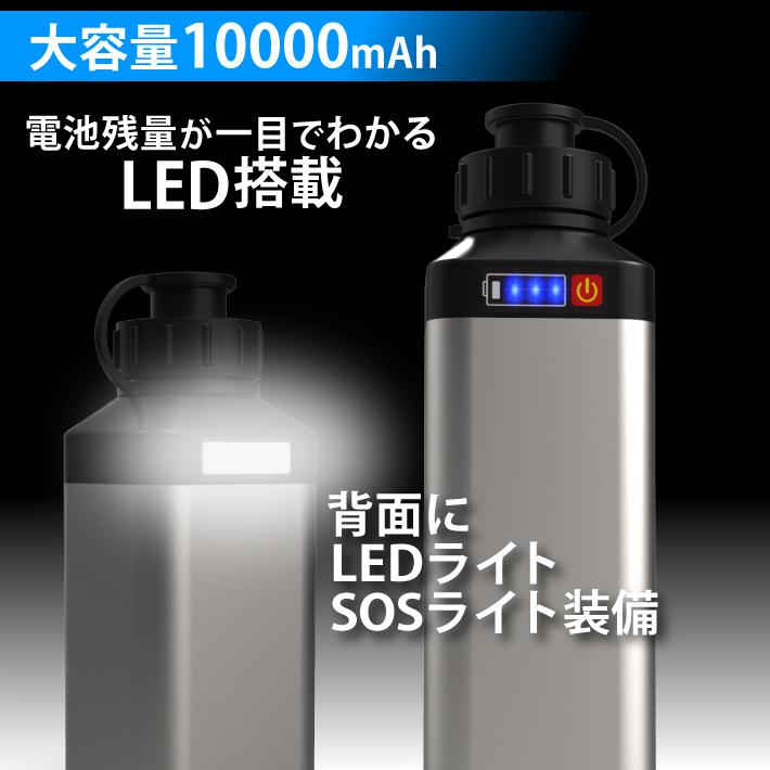 【公式】電動リールバッテリー 充電器 ポーチセット 14.8V 10000mAh  DAIWA SHIMANOと互換性あり 電量残量機能付き LED ライト付き 電動リール バッテリー｜bigheart｜02