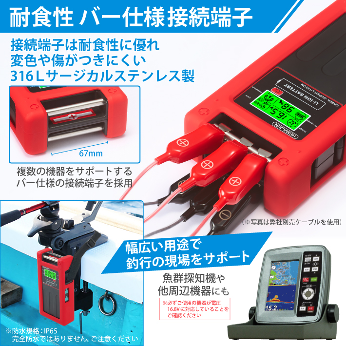 HEMAJUN（ヘマジュン）電動リール用バッテリー DN-20A 20000mAh 16.8V 大容量 多機能 USB 2 ボート BMS 保護機能  監視 異常通知 アラーム 機能搭載 : 115-10-20a : ビッグハート - 通販 - Yahoo!ショッピング