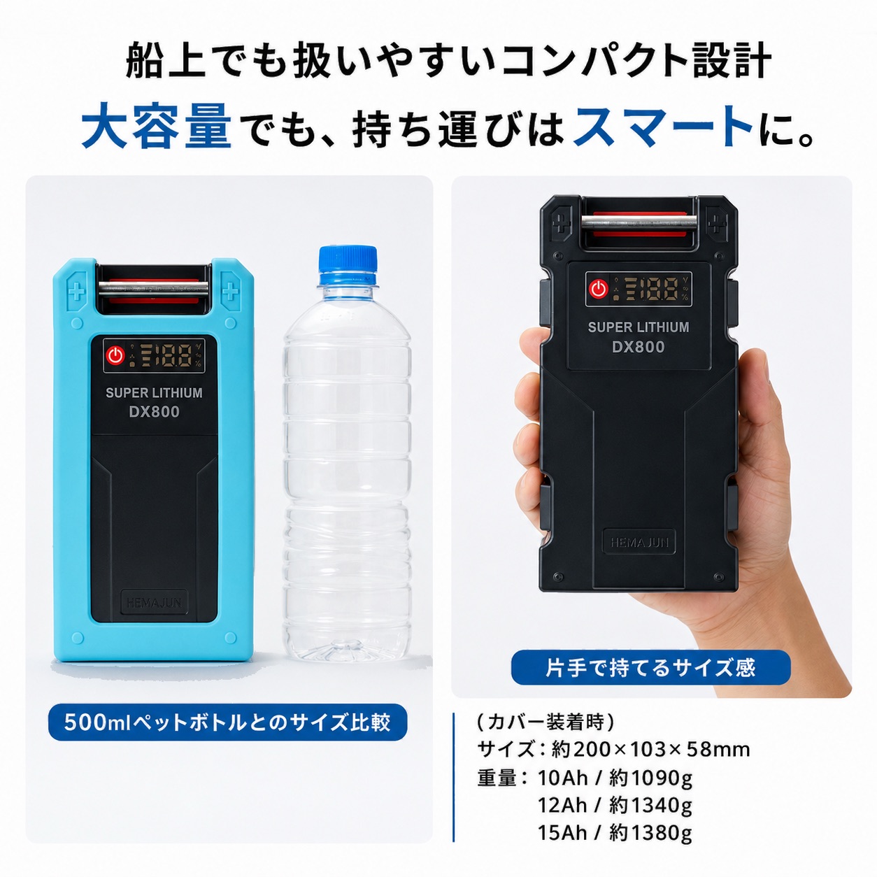 予約/5月18日以降発送予定 電動リール バッテリー HEMAJUN DX800 電動